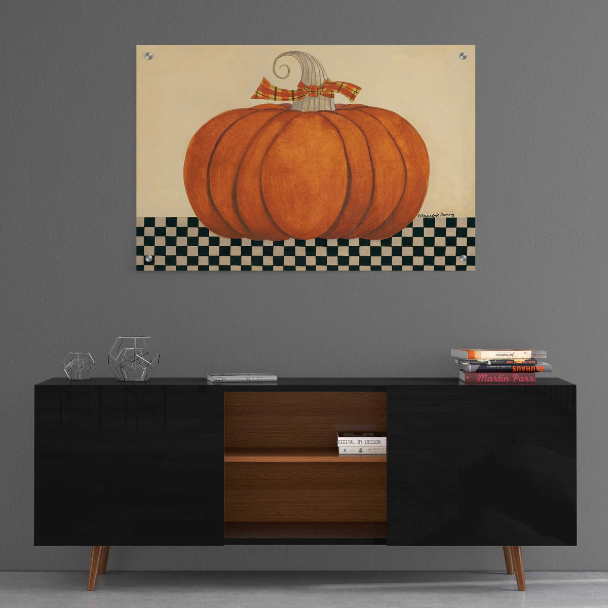 Russet Pumpkin by Bernadette Deming - 36x24 acrylic wall art in a room