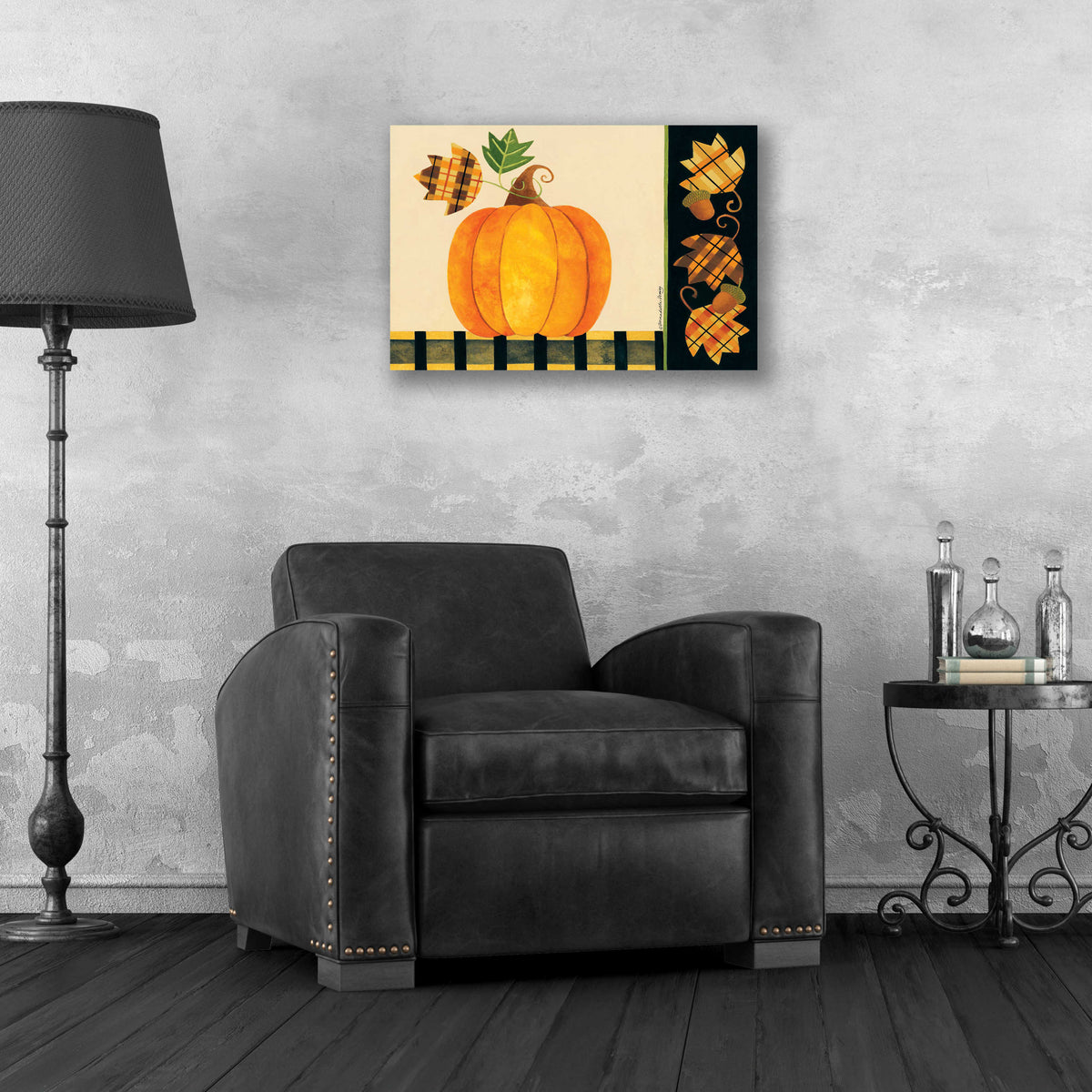 Pumpkin by Bernadette Deming - 24x16 acrylic wall art in a room