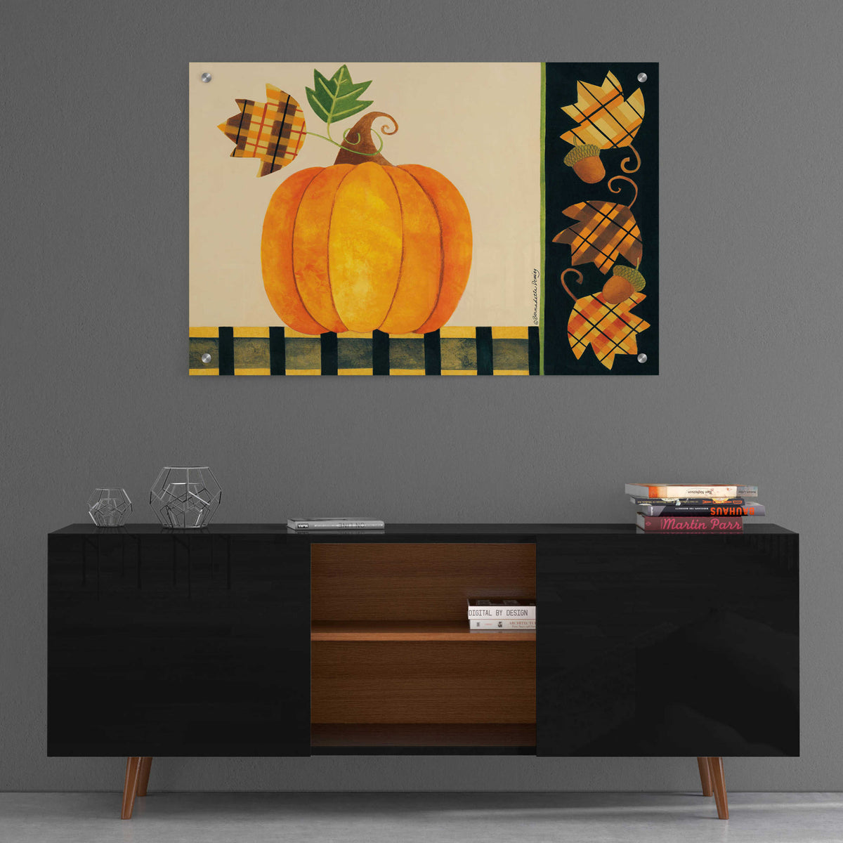 Pumpkin by Bernadette Deming - 36x24 acrylic wall art in a room