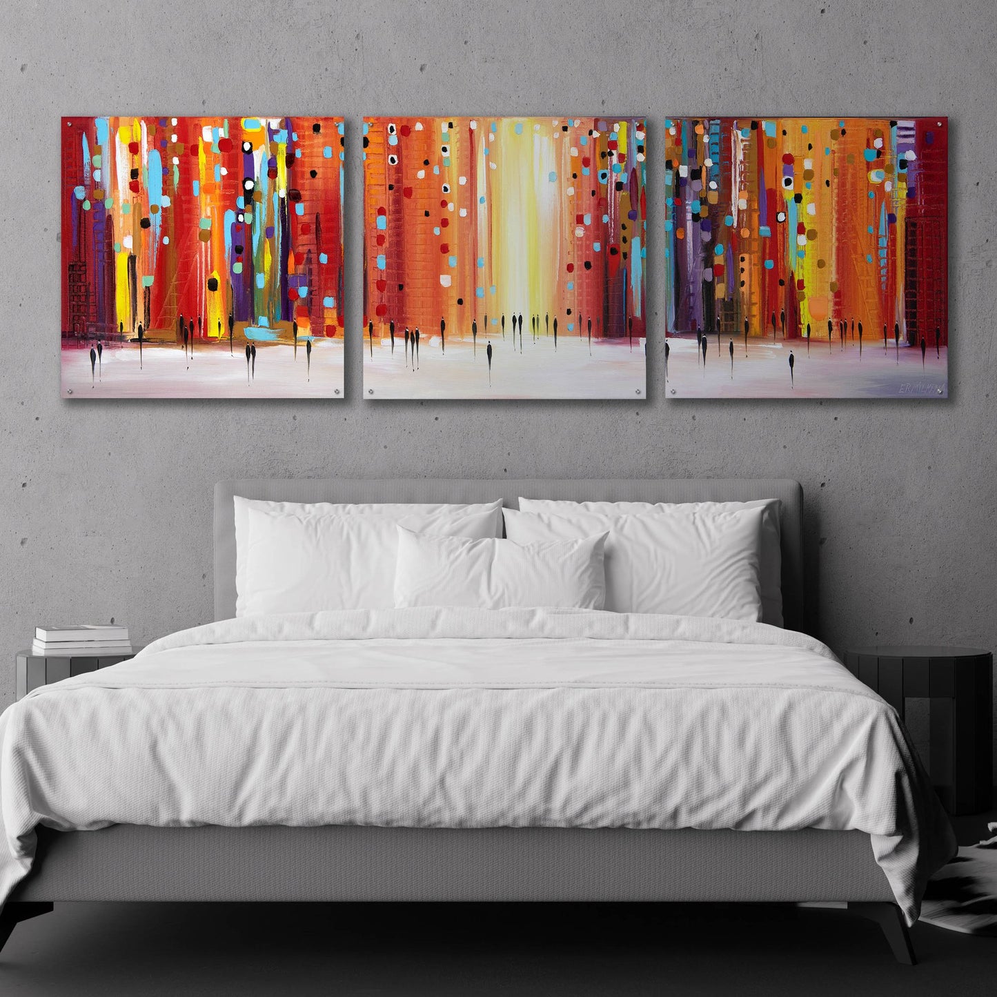 Epic Art 'Late Sunset' by Ekaterina Ermilkina Triptych on Acrylic,108 x 36 (3 Panels 36 x 36)