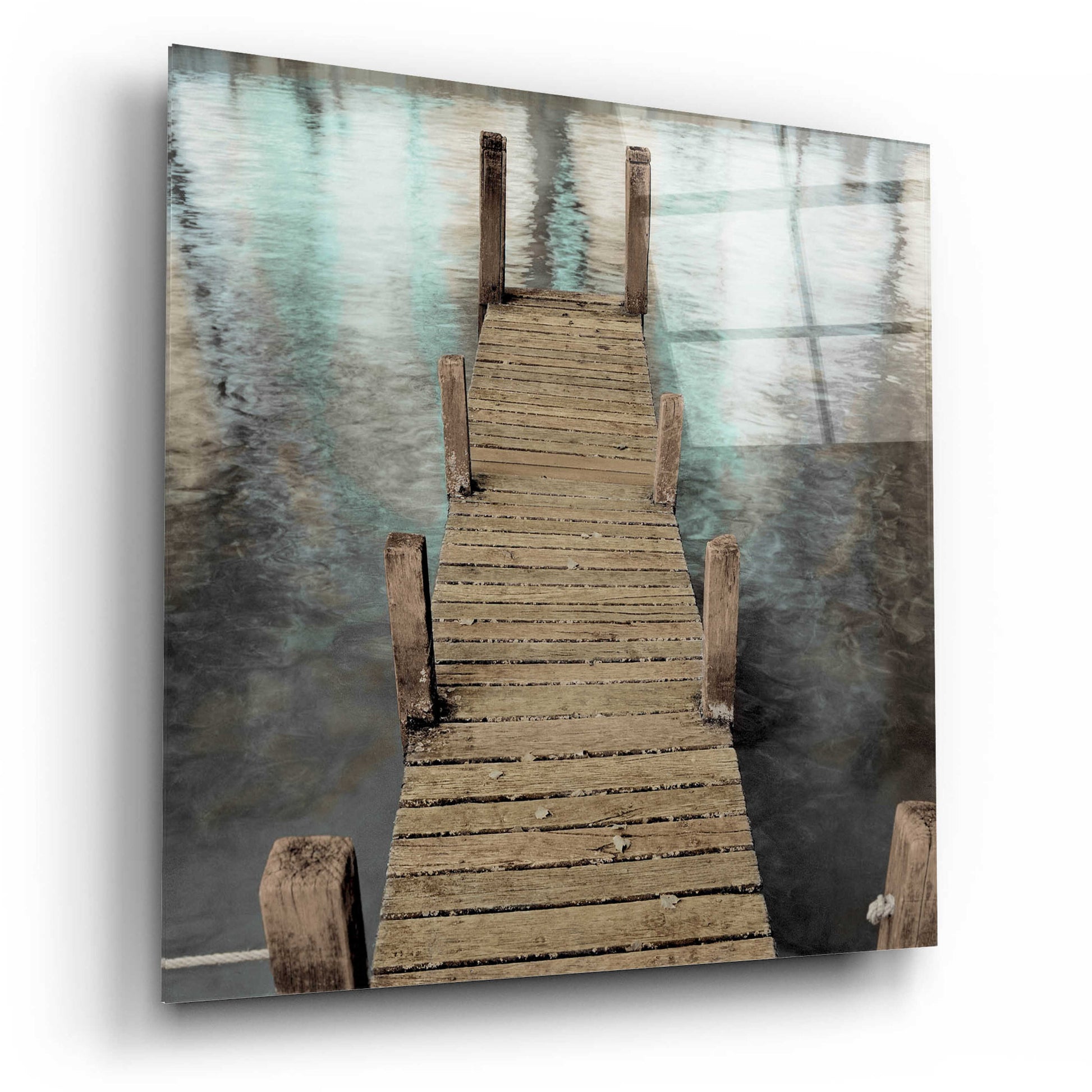 Epic Art 'Annecy Pier' by Alan Blaustein Acrylic Glass Wall Art,12x12