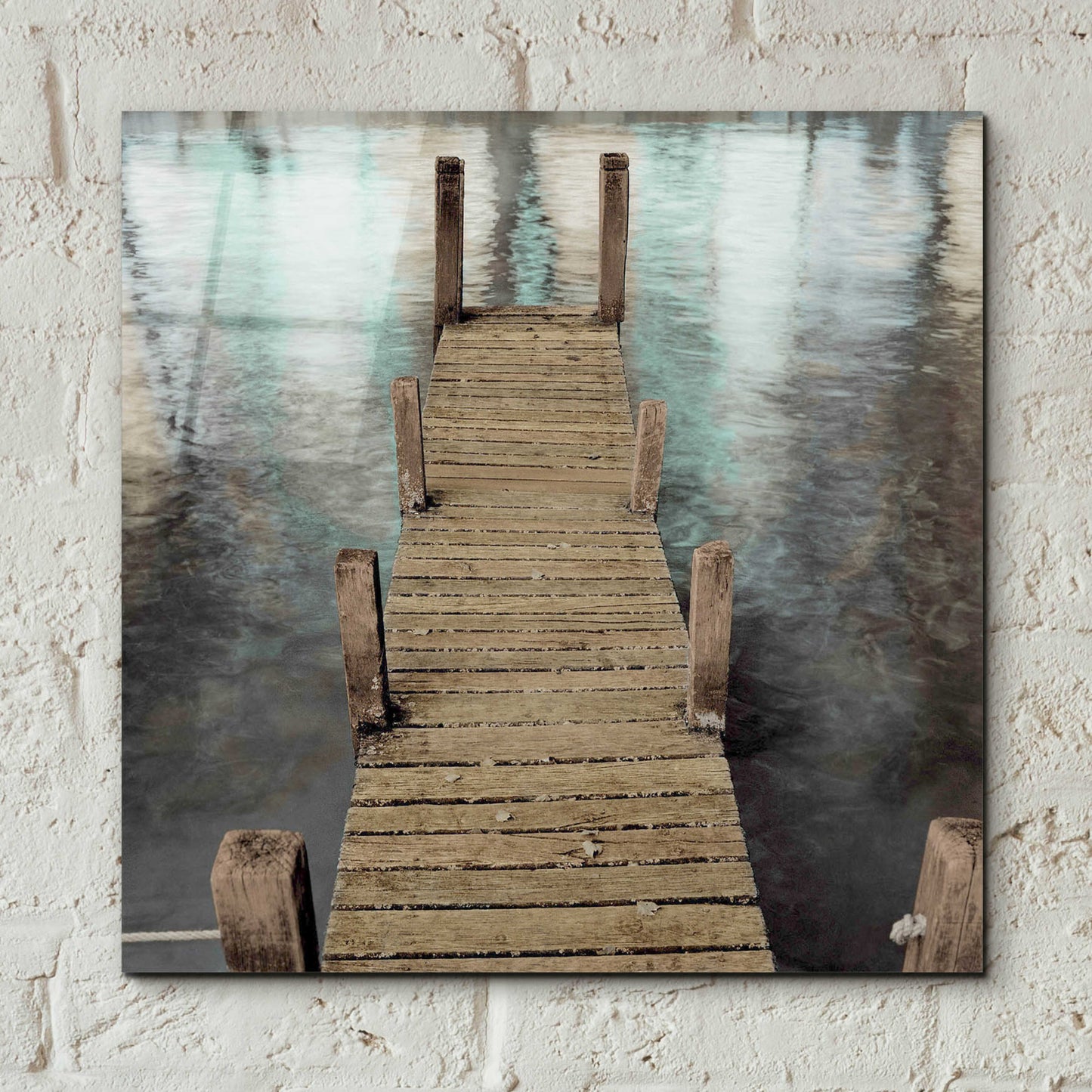 Epic Art 'Annecy Pier' by Alan Blaustein Acrylic Glass Wall Art,12x12