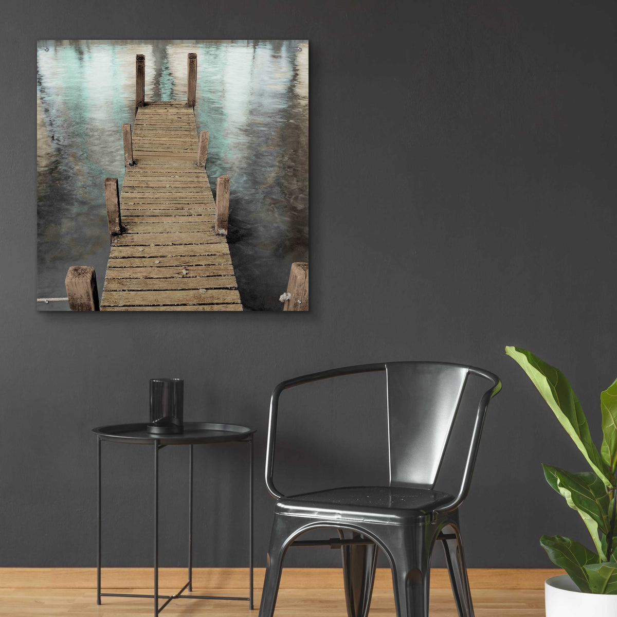 Epic Art 'Annecy Pier' by Alan Blaustein Acrylic Glass Wall Art,36x36