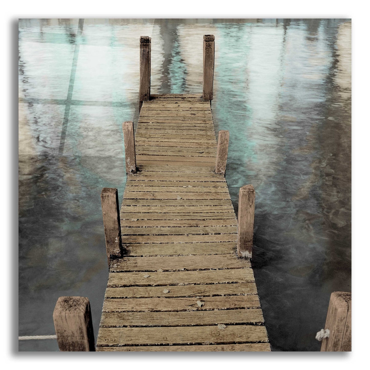 Epic Art 'Annecy Pier' by Alan Blaustein Acrylic Glass Wall Art