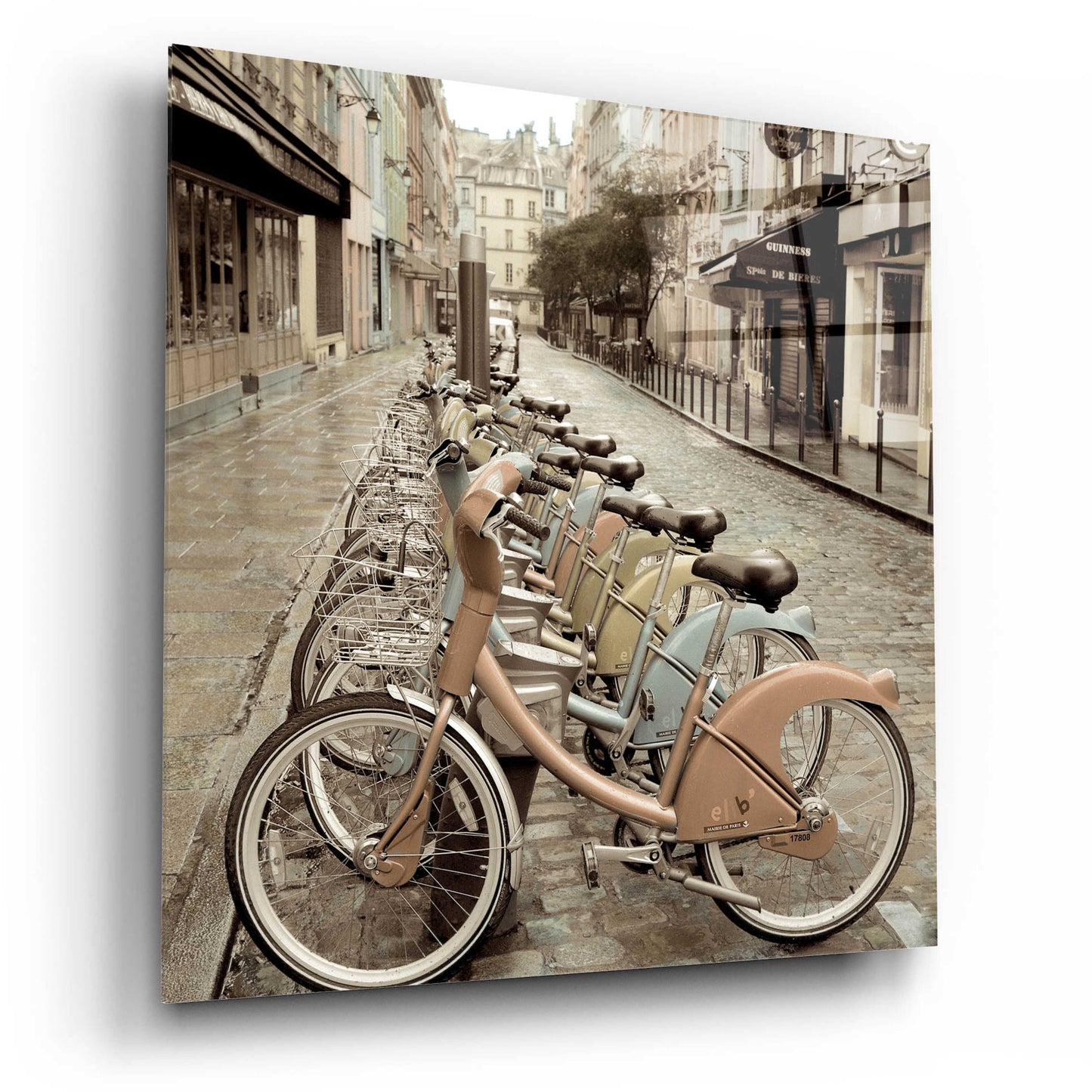 Epic Art 'City Street Ride Paris' by Alan Blaustein Acrylic Glass Wall Art,12x12