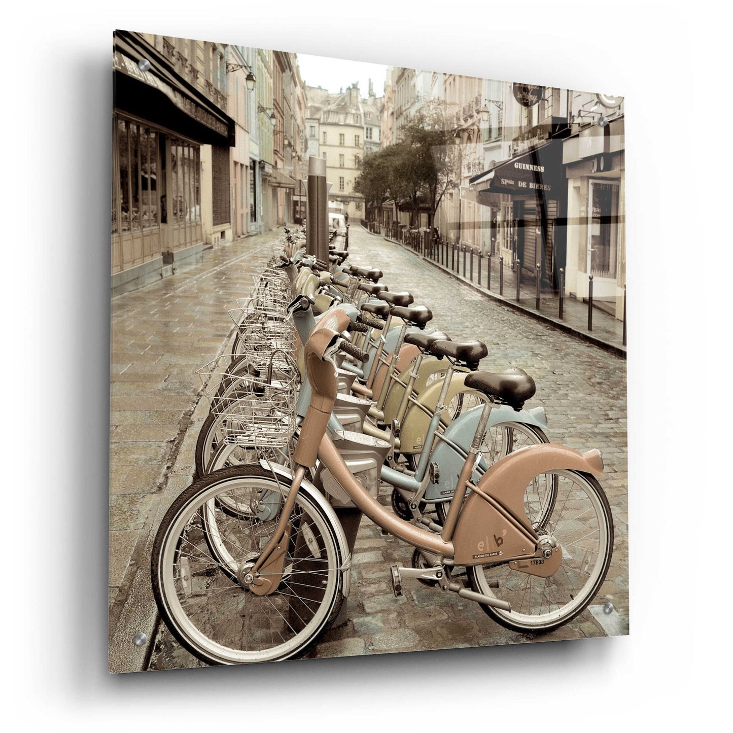 Epic Art 'City Street Ride Paris' by Alan Blaustein Acrylic Glass Wall Art,24x24