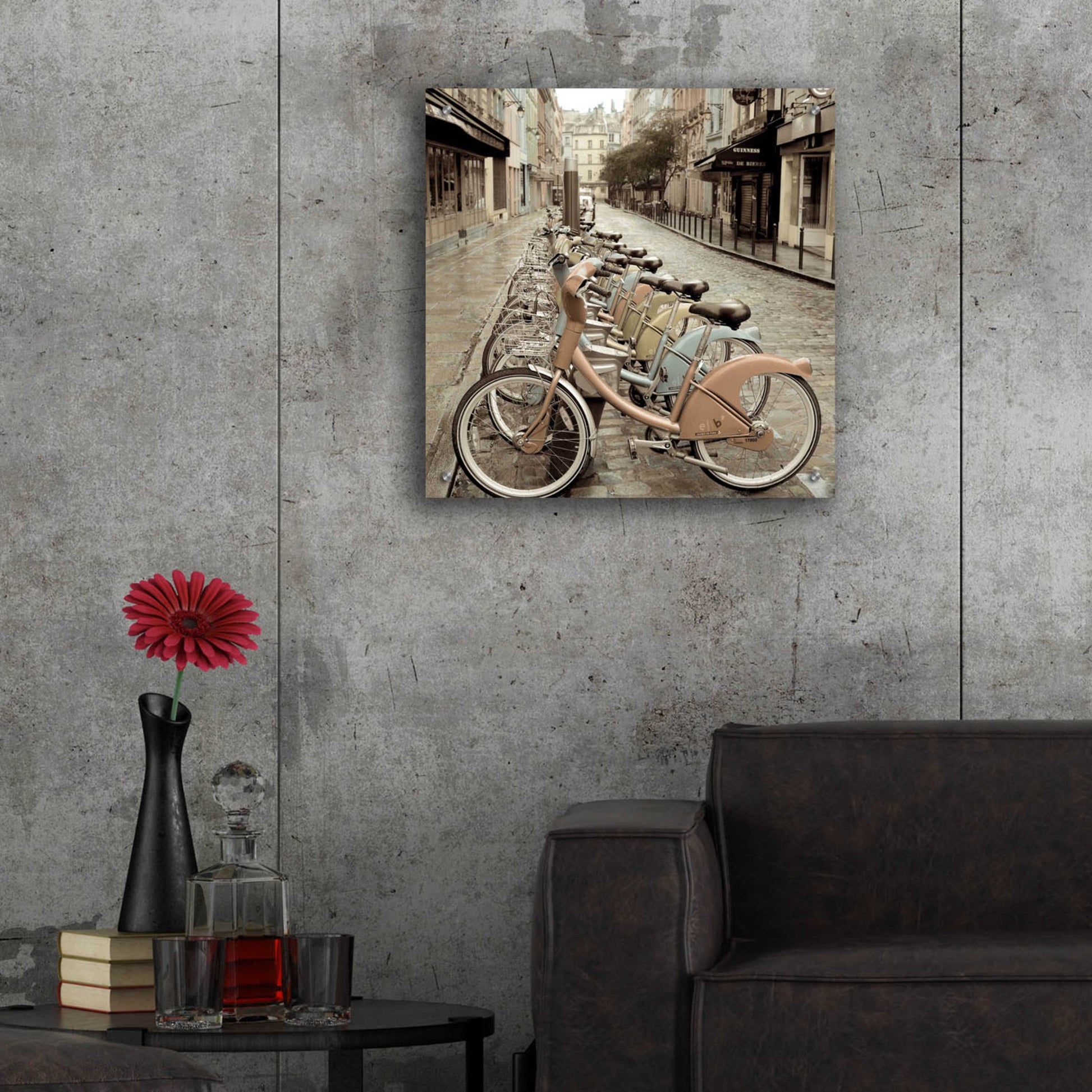 Epic Art 'City Street Ride Paris' by Alan Blaustein Acrylic Glass Wall Art,24x24