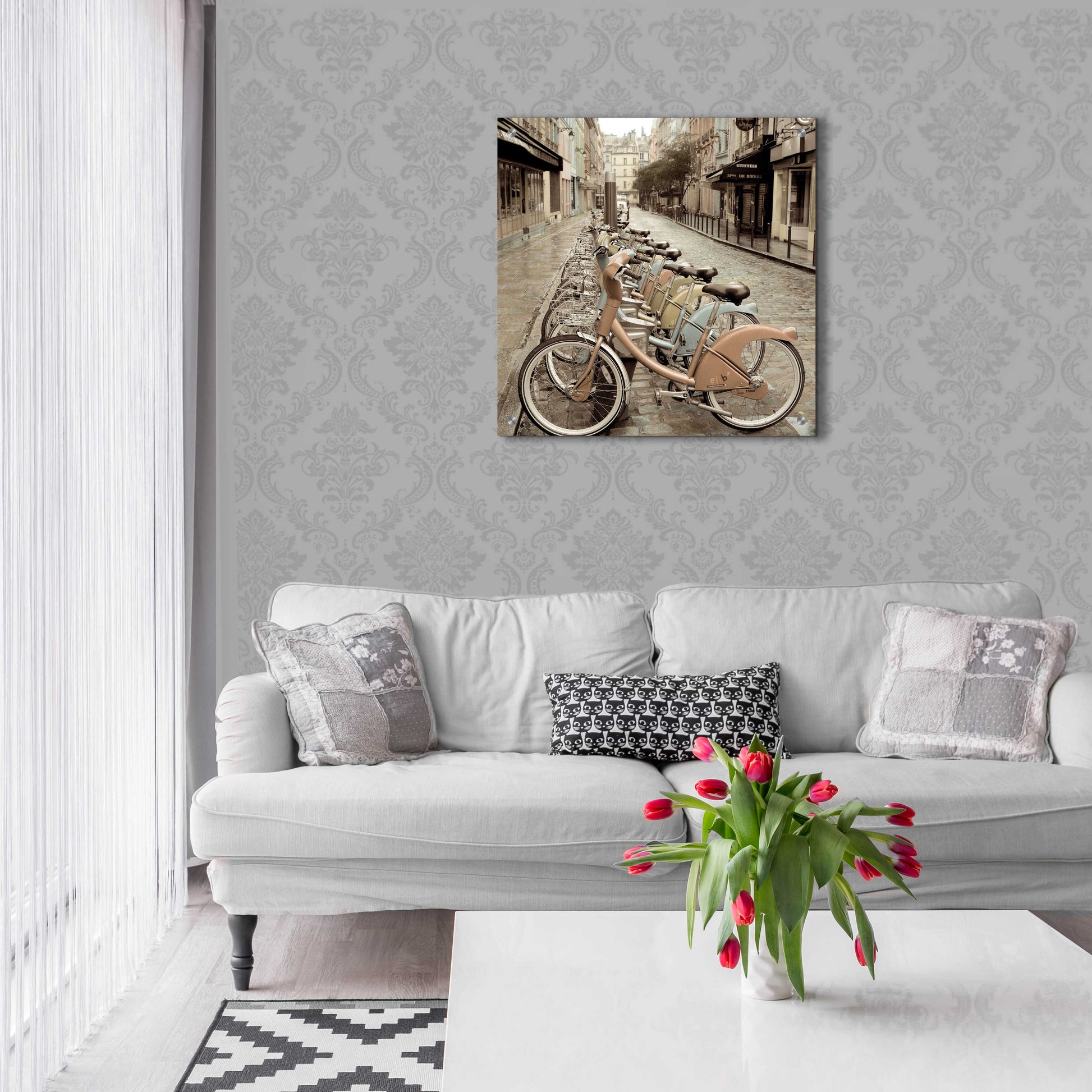 Epic Art 'City Street Ride Paris' by Alan Blaustein Acrylic Glass Wall Art,24x24