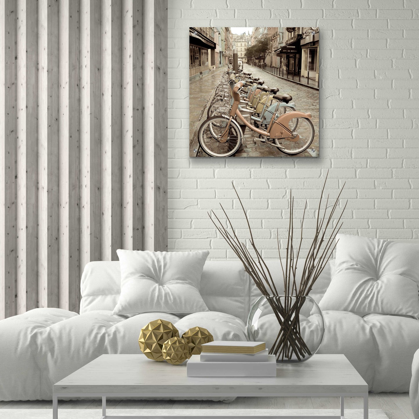 Epic Art 'City Street Ride Paris' by Alan Blaustein Acrylic Glass Wall Art,24x24