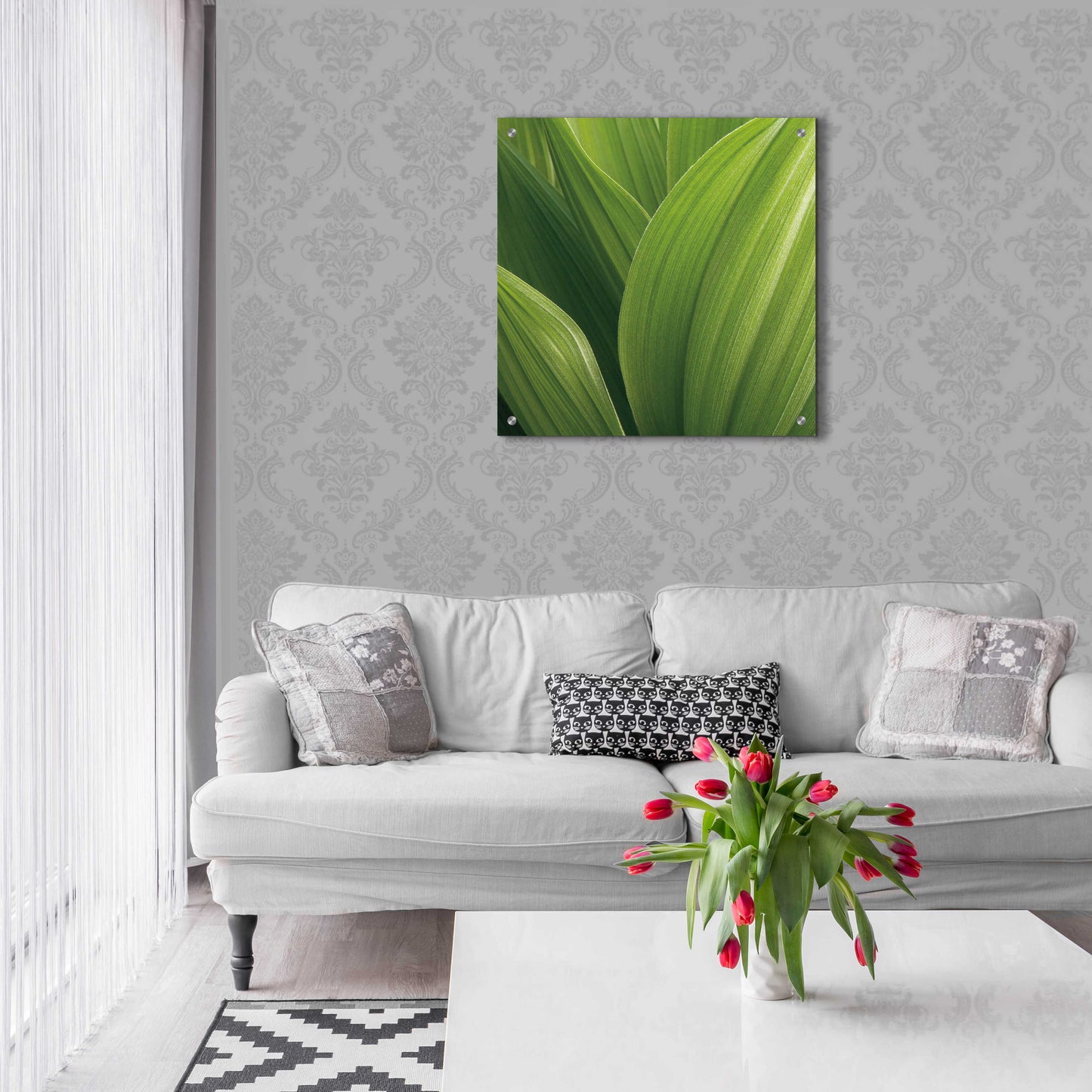 Epic Art 'Corn Lily' by Jan Bell Acrylic Glass Wall Art,24x24