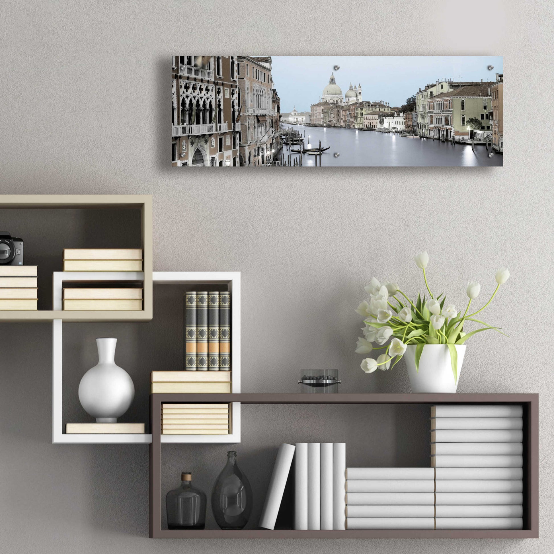 Epic Art 'Evening on the Grand Canal' by Alan Blaustein Acrylic Glass Wall Art,36x12