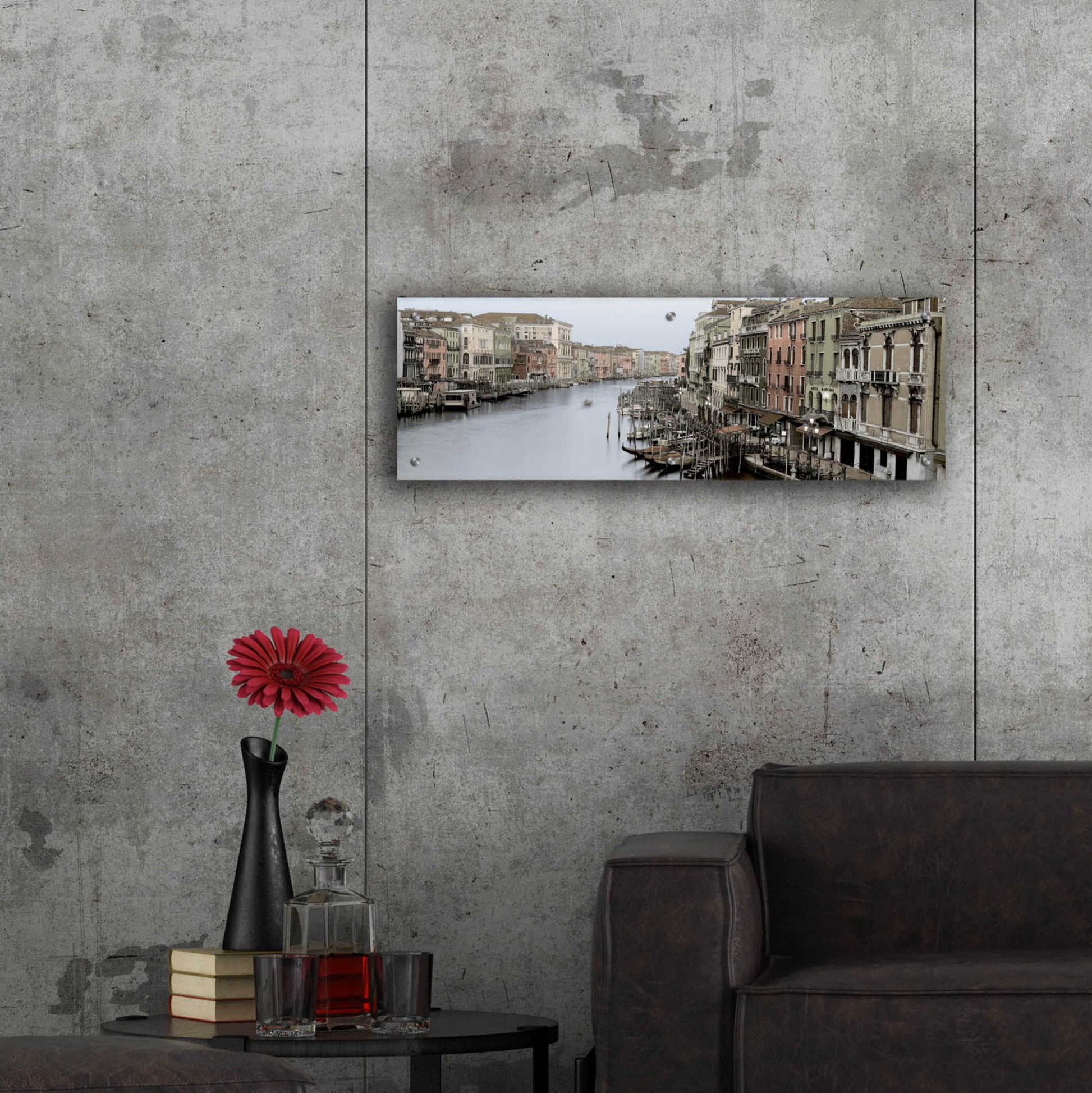 Epic Art 'Morning on the Grand Canal' by Alan Blaustein Acrylic Glass Wall Art,36x12