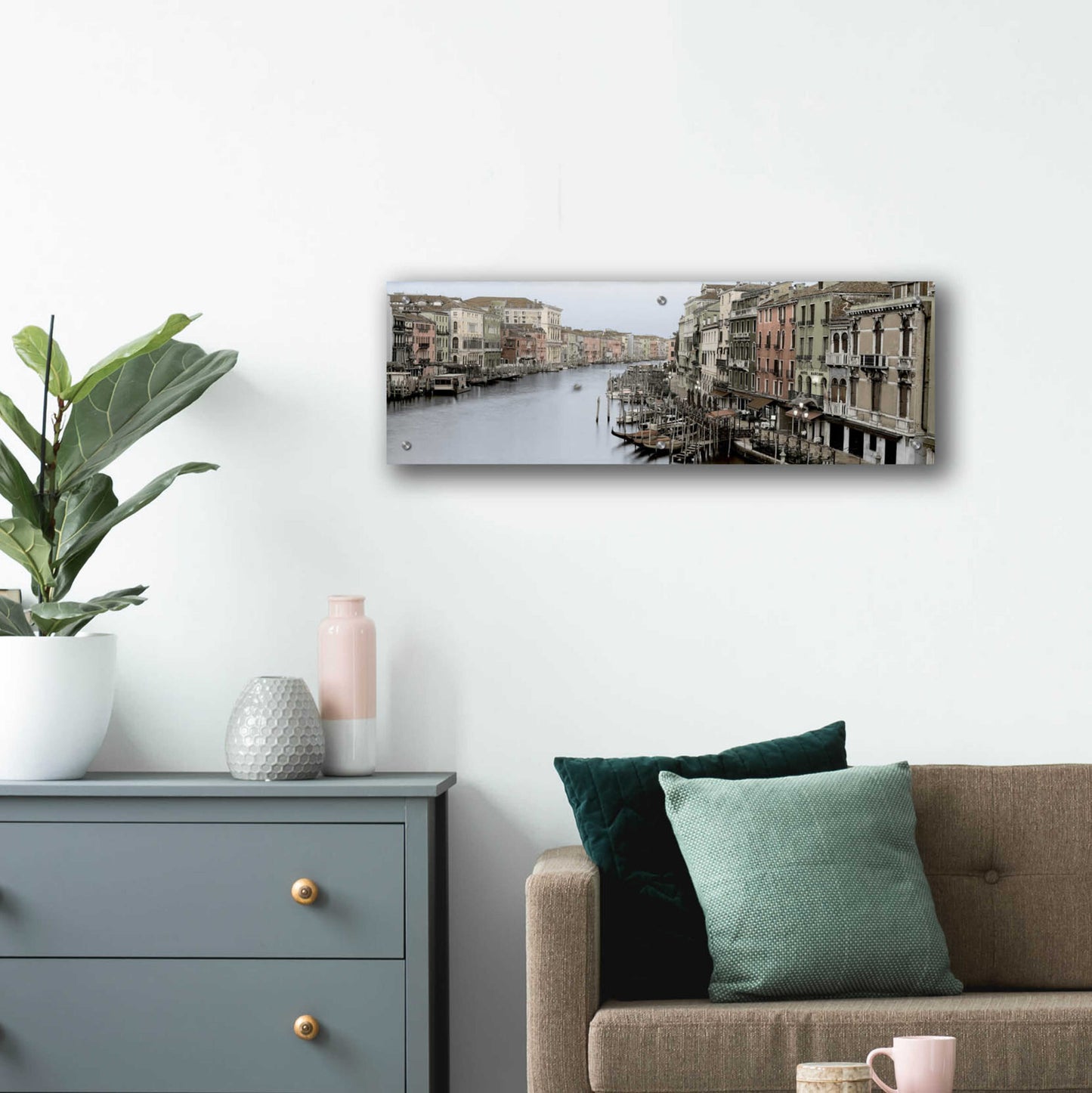 Epic Art 'Morning on the Grand Canal' by Alan Blaustein Acrylic Glass Wall Art,36x12