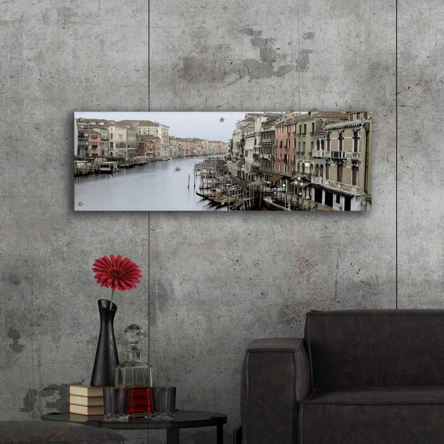 Epic Art 'Morning on the Grand Canal' by Alan Blaustein Acrylic Glass Wall Art,48x16