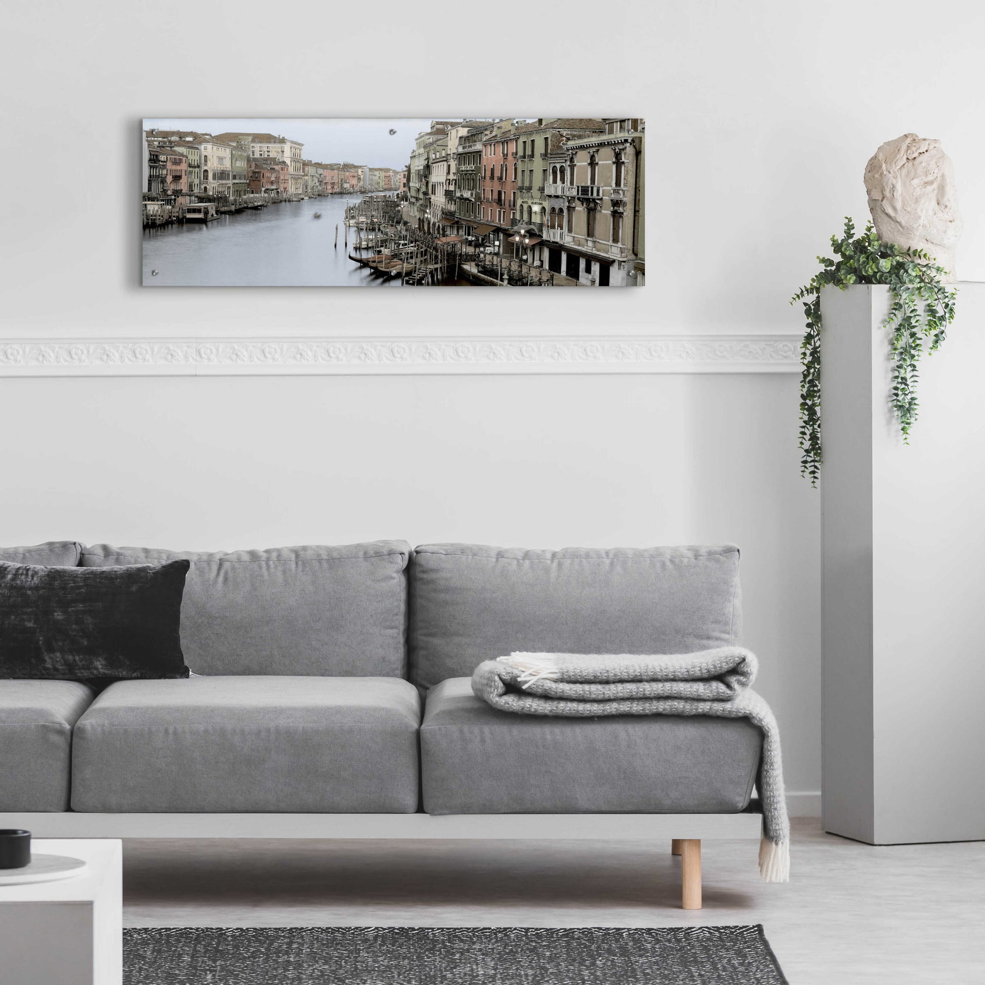 Epic Art 'Morning on the Grand Canal' by Alan Blaustein Acrylic Glass Wall Art,48x16