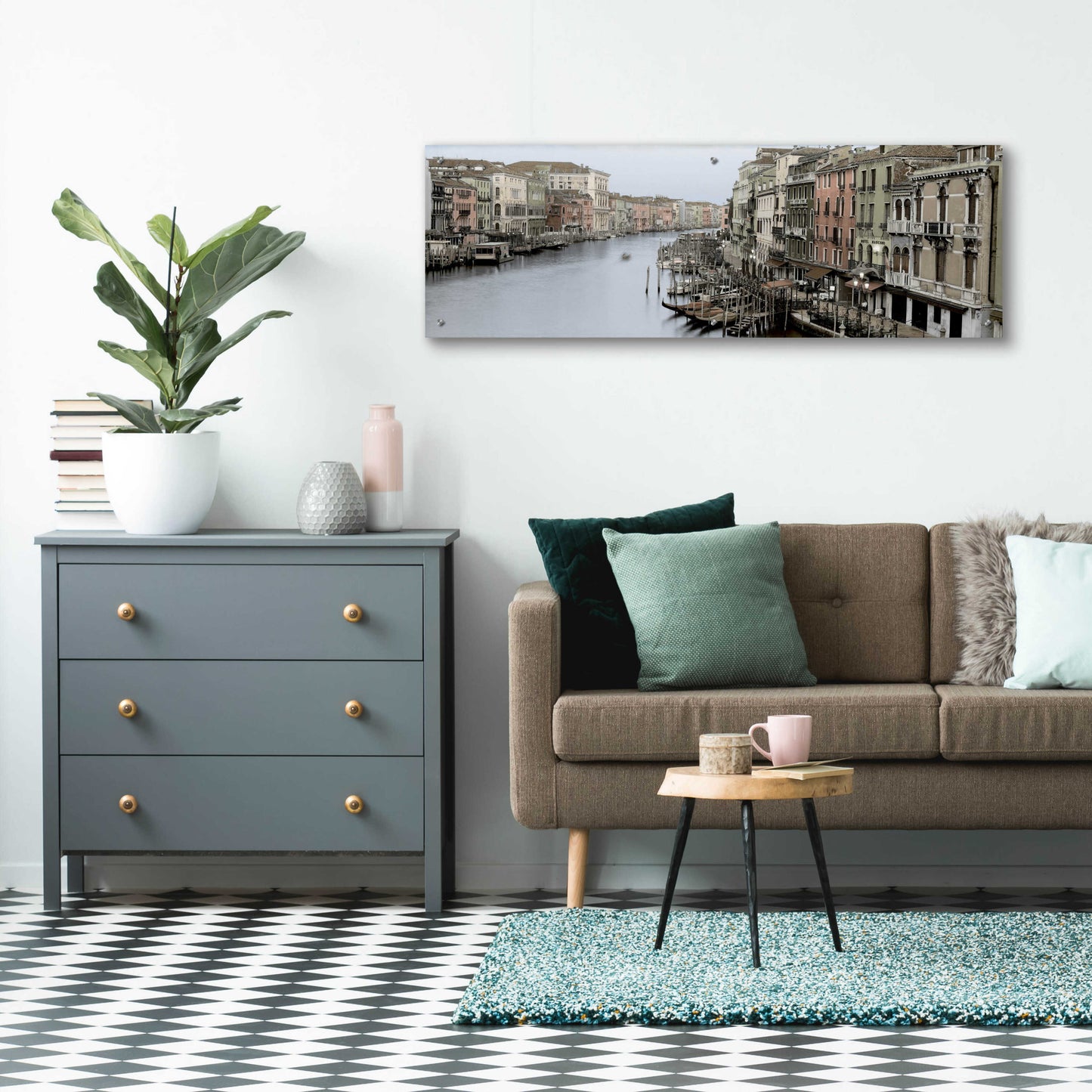 Epic Art 'Morning on the Grand Canal' by Alan Blaustein Acrylic Glass Wall Art,48x16