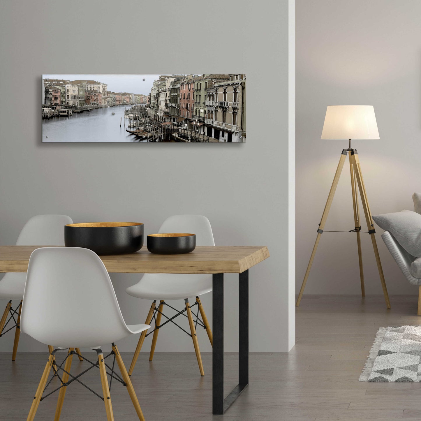 Epic Art 'Morning on the Grand Canal' by Alan Blaustein Acrylic Glass Wall Art,48x16