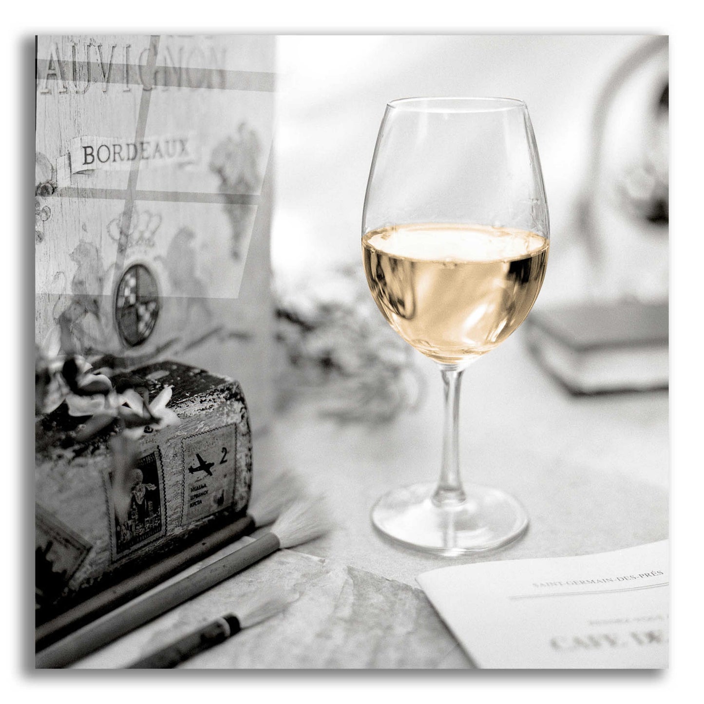 Epic Art 'Vin Blanc' by Alan Blaustein Acrylic Glass Wall Art