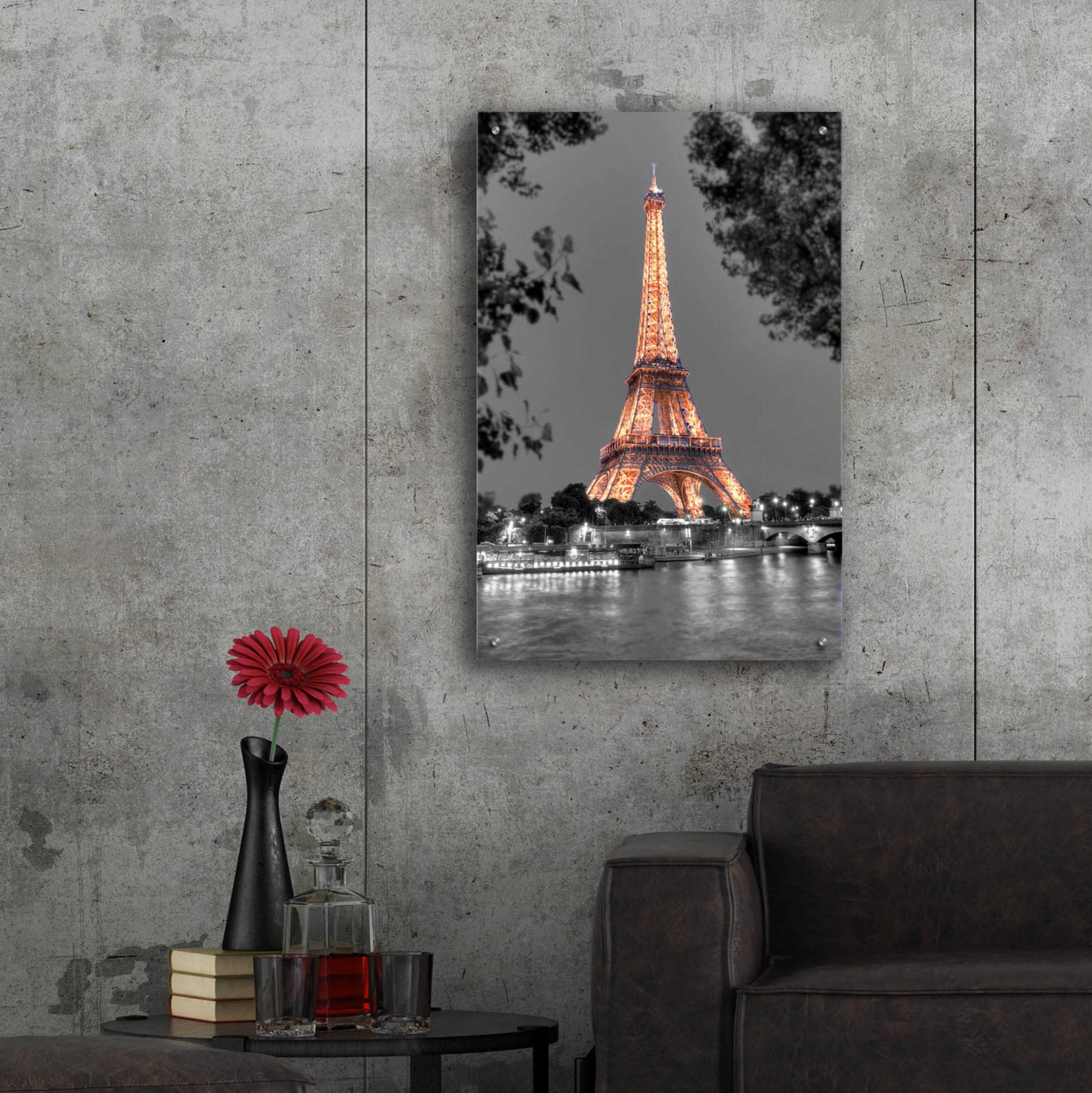 Epic Art 'Nuit sur la Seine' by Alan Blaustein Acrylic Glass Wall Art,24x36