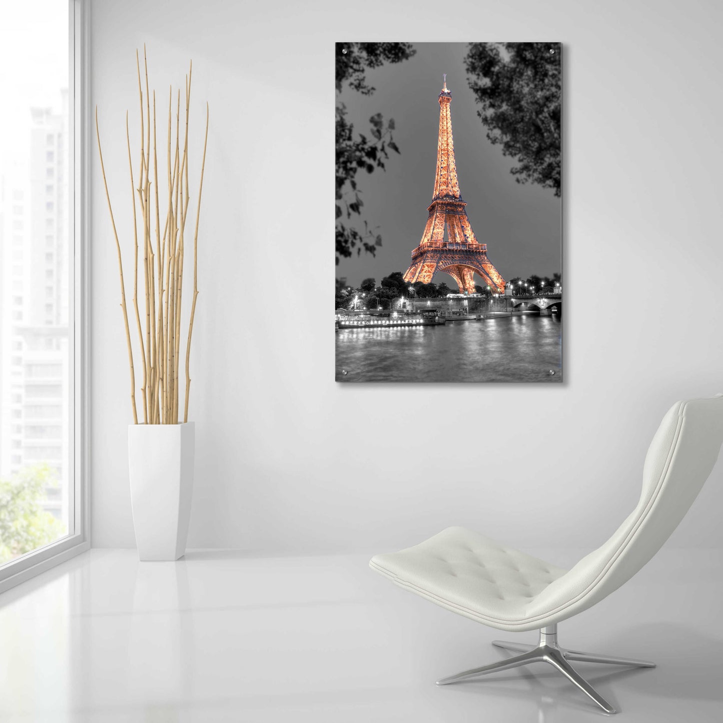 Epic Art 'Nuit sur la Seine' by Alan Blaustein Acrylic Glass Wall Art,24x36