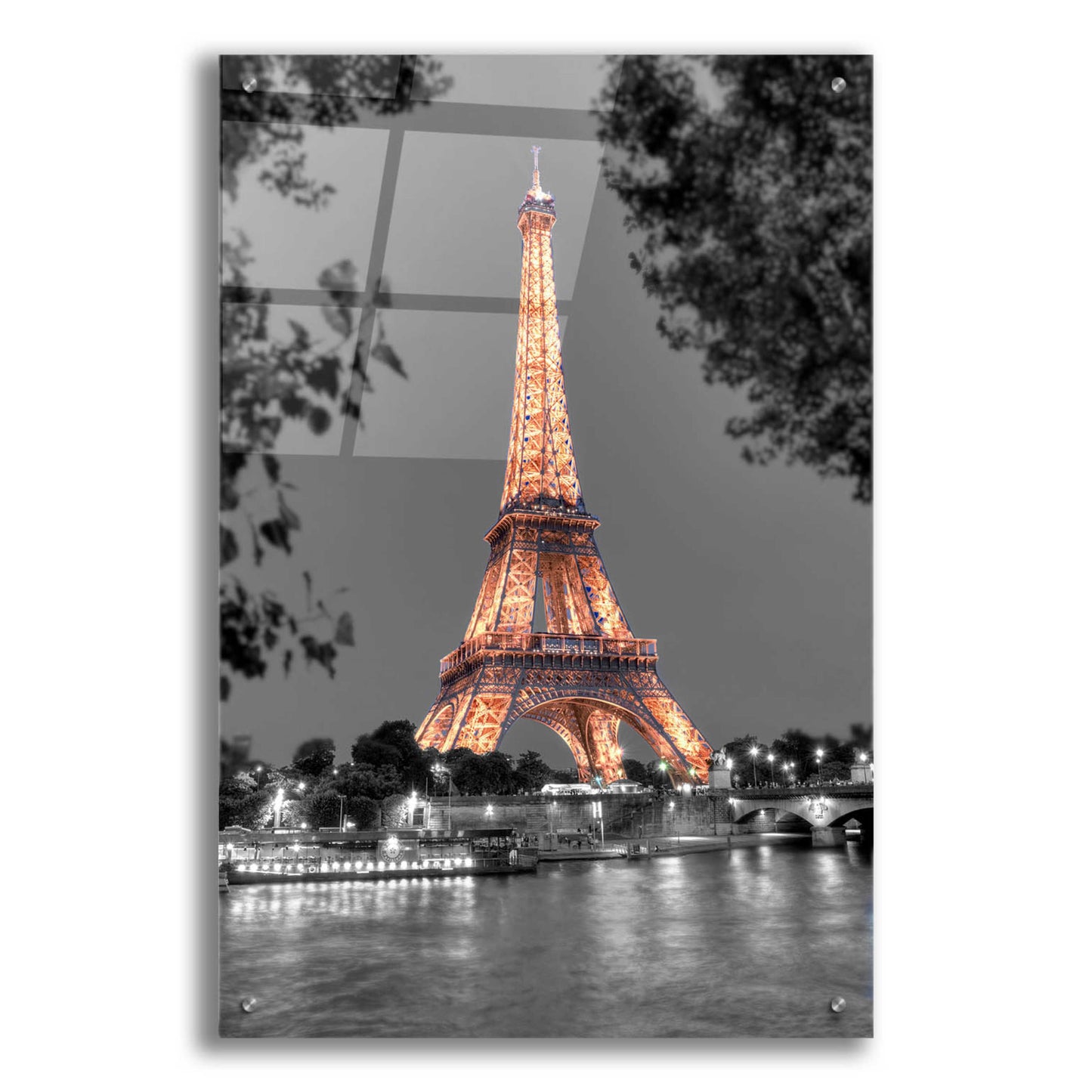 Epic Art 'Nuit sur la Seine' by Alan Blaustein Acrylic Glass Wall Art,24x36