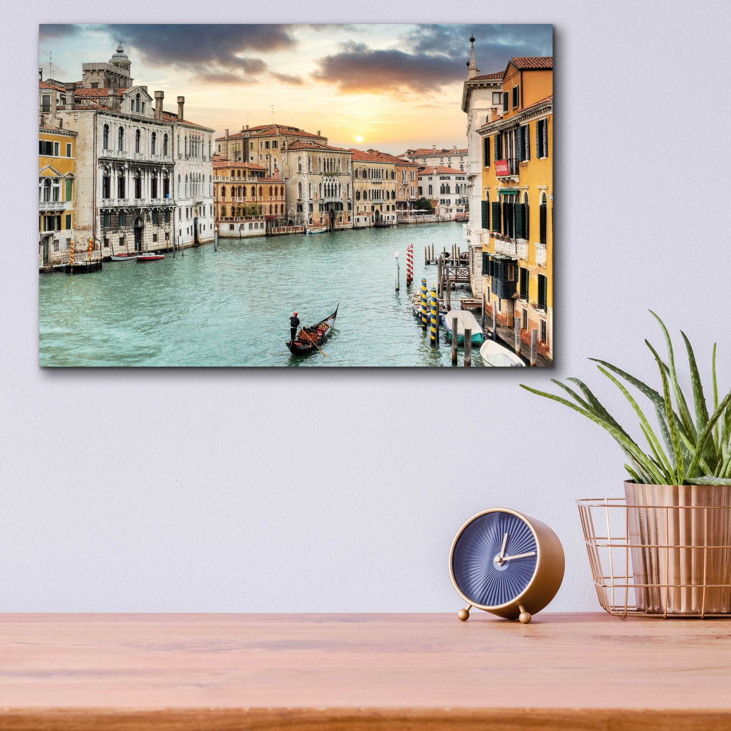 Epic Art 'Gran Canal Vista At Dusk 10' by Alan Blaustein Acrylic Glass Wall Art,16x12