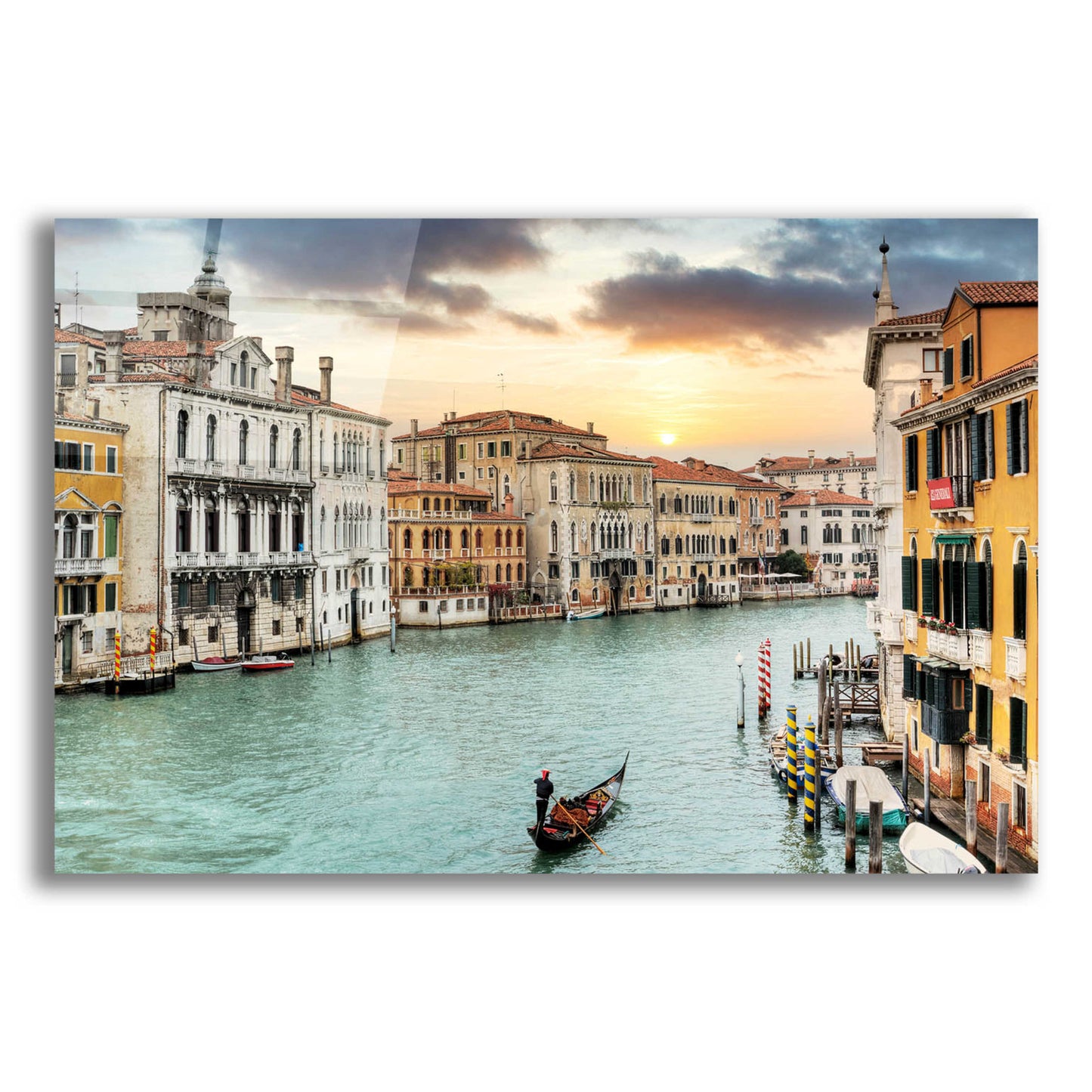 Epic Art 'Gran Canal Vista At Dusk 10' by Alan Blaustein Acrylic Glass Wall Art,16x12