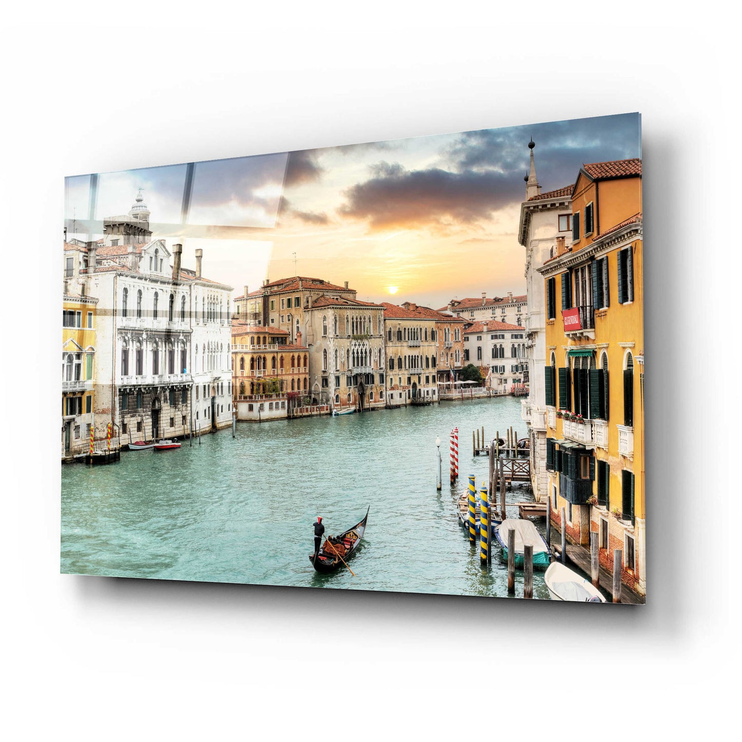 Epic Art 'Gran Canal Vista At Dusk 10' by Alan Blaustein Acrylic Glass Wall Art,24x16