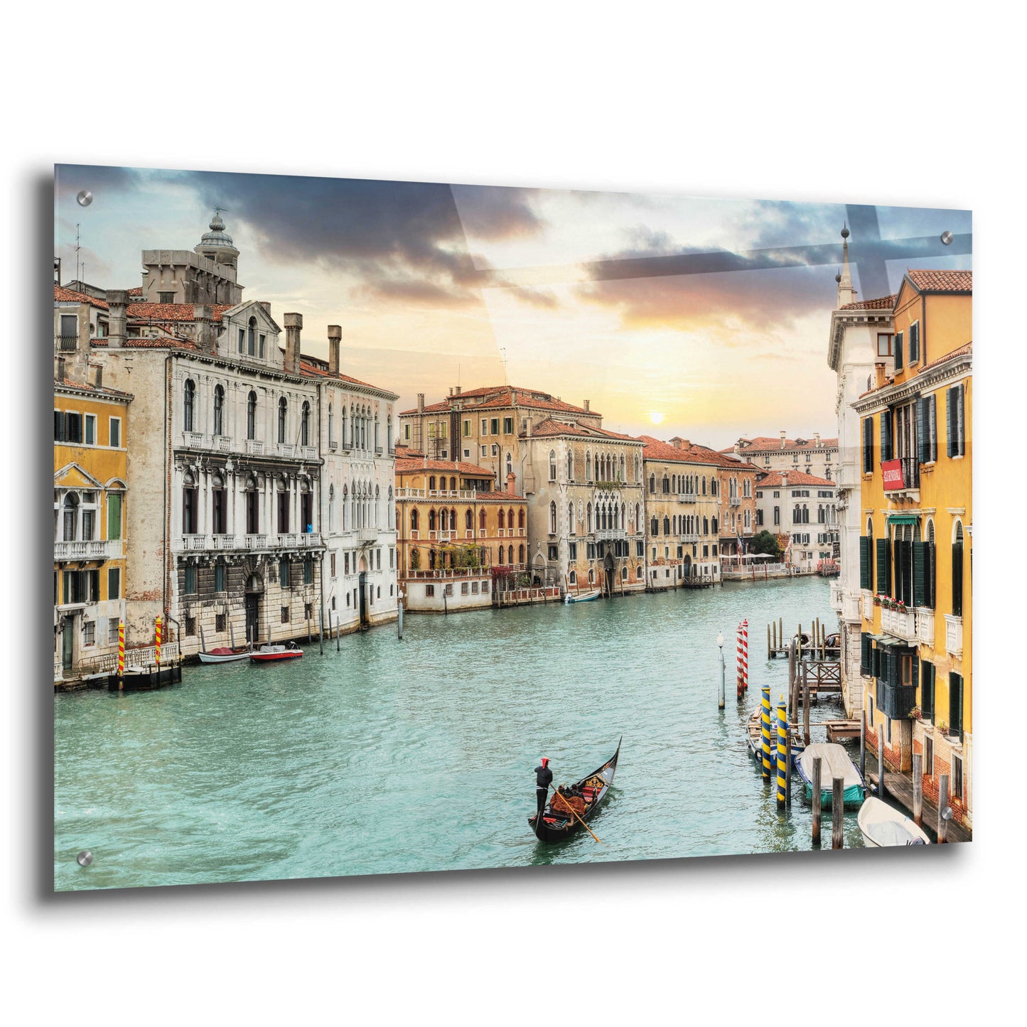 Epic Art 'Gran Canal Vista At Dusk 10' by Alan Blaustein Acrylic Glass Wall Art,36x24