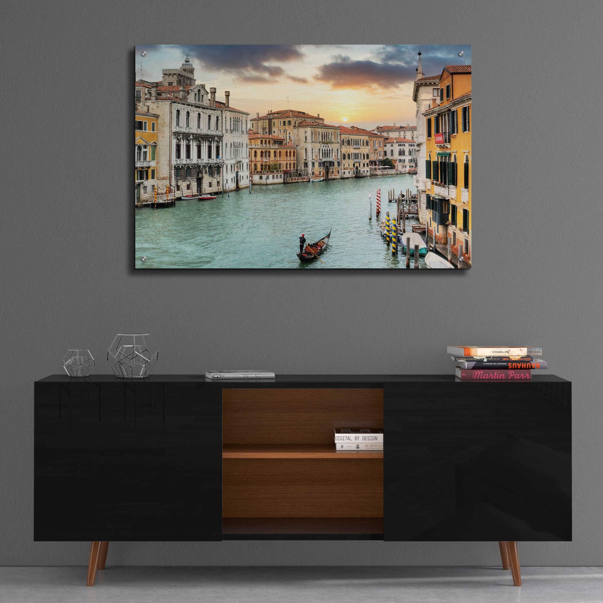 Epic Art 'Gran Canal Vista At Dusk 10' by Alan Blaustein Acrylic Glass Wall Art,36x24