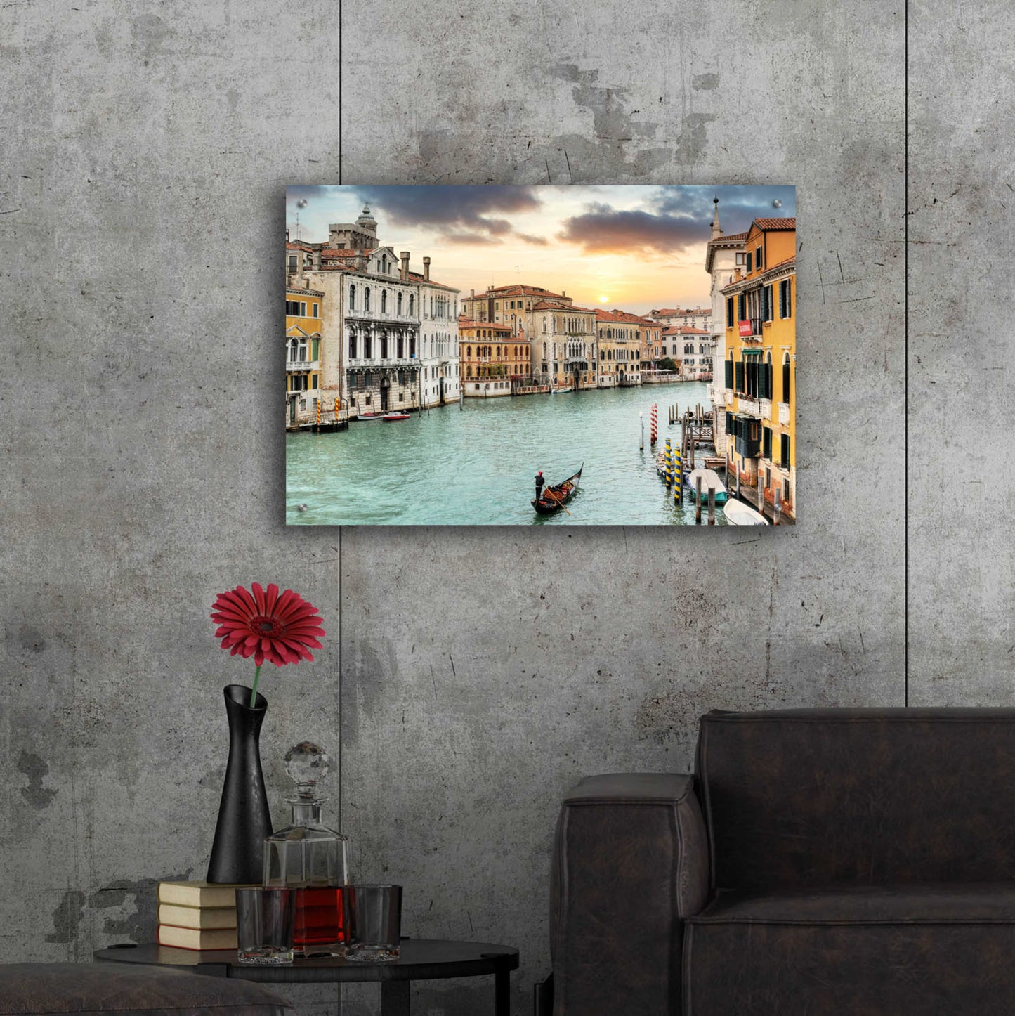 Epic Art 'Gran Canal Vista At Dusk 10' by Alan Blaustein Acrylic Glass Wall Art,36x24