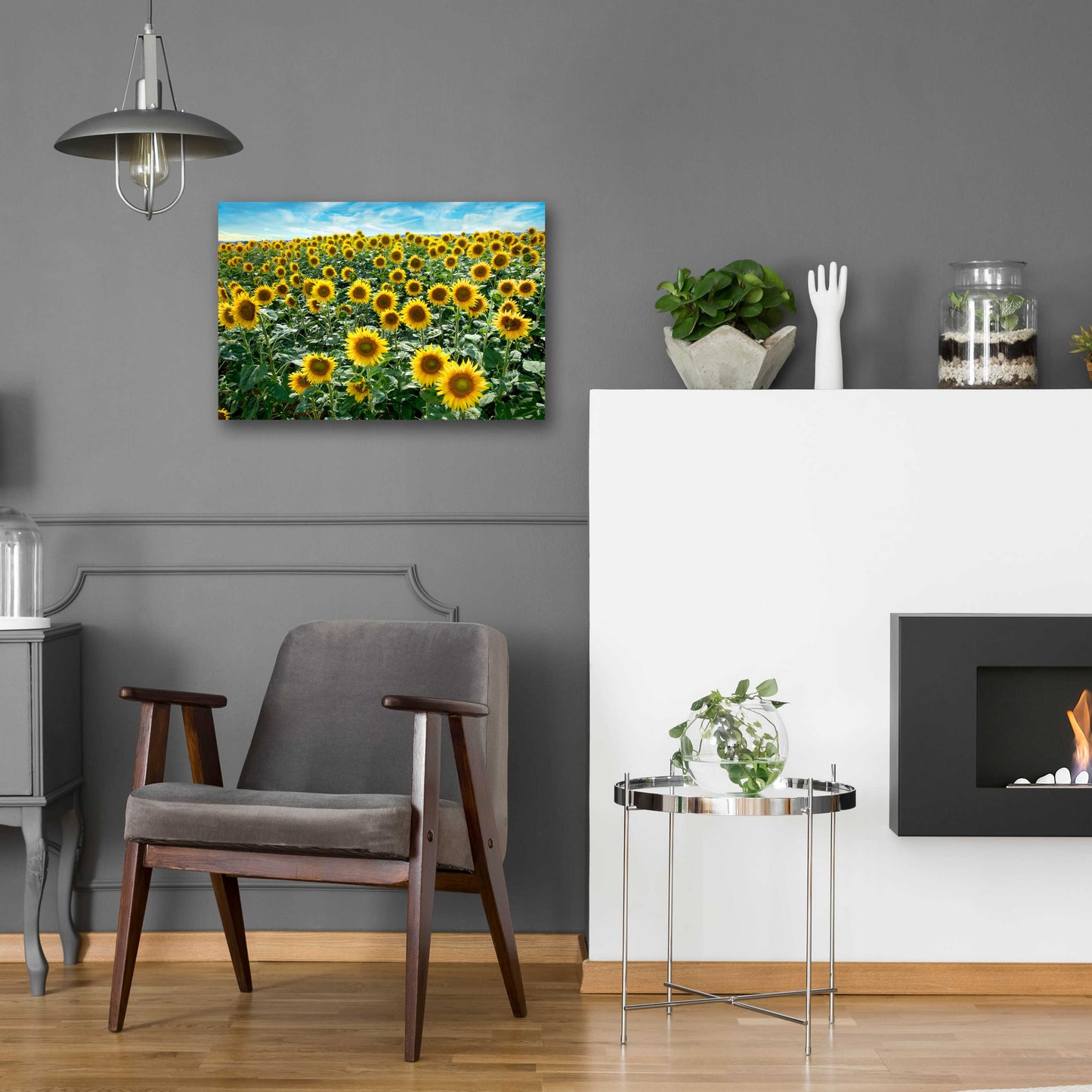 Epic Art 'Cortona Sunflowers 1' by Alan Blaustein Acrylic Glass Wall Art,24x16