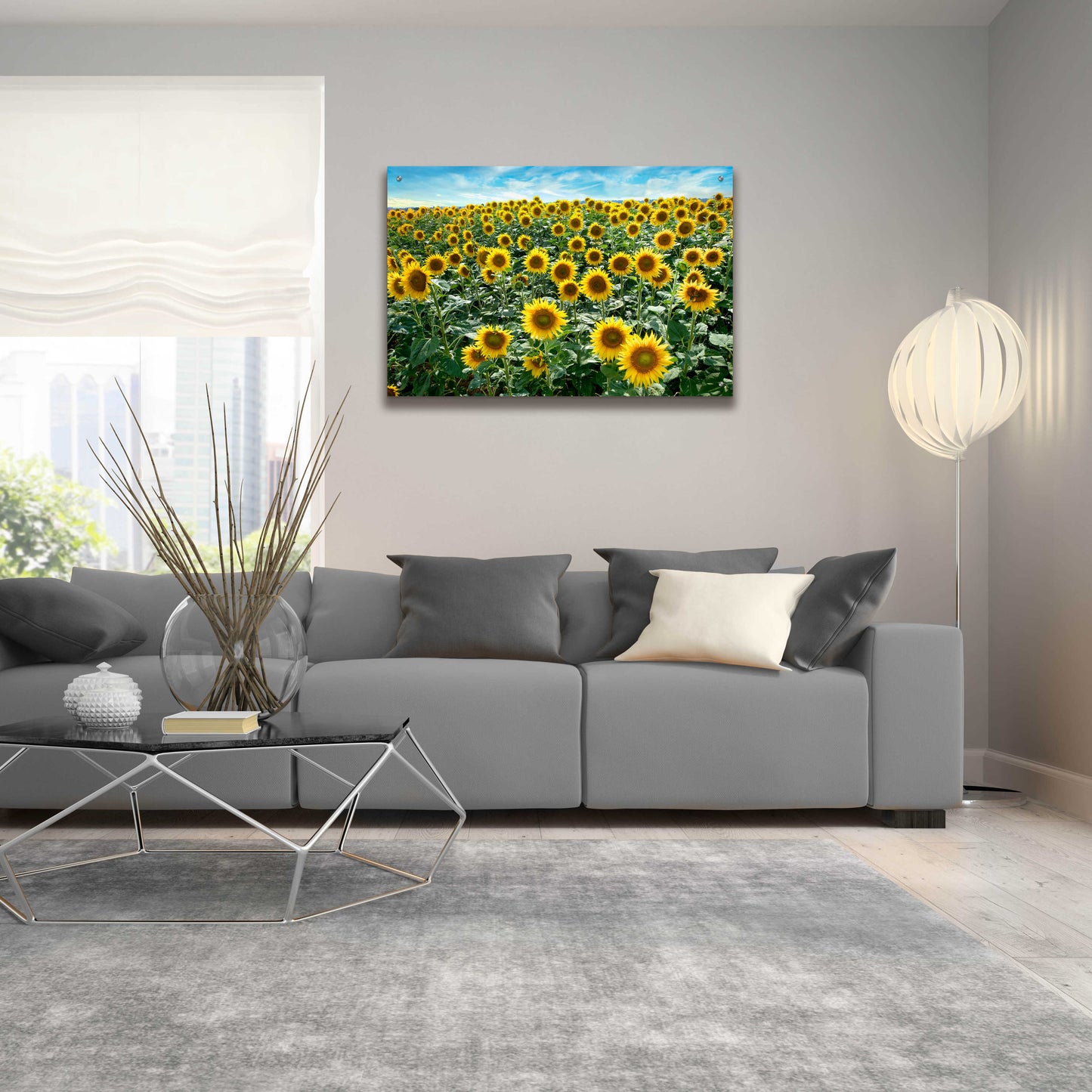 Epic Art 'Cortona Sunflowers 1' by Alan Blaustein Acrylic Glass Wall Art,36x24