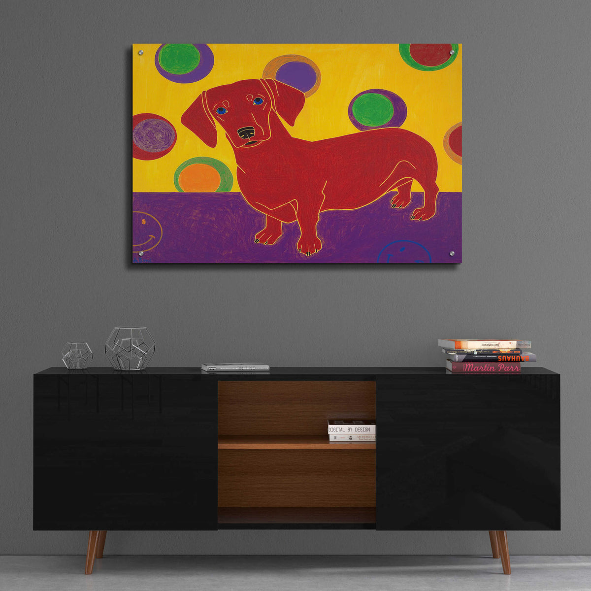 Epic Art 'Foot Long Fun III' by Angela Bond Acrylic Glass Wall Art,36x24