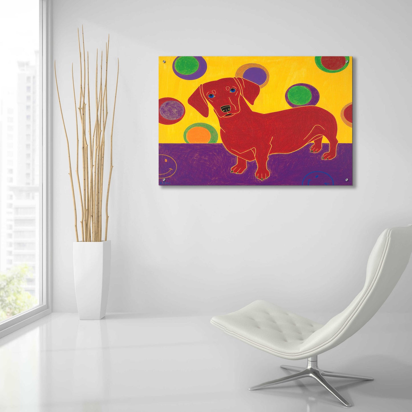 Epic Art 'Foot Long Fun III' by Angela Bond Acrylic Glass Wall Art,36x24