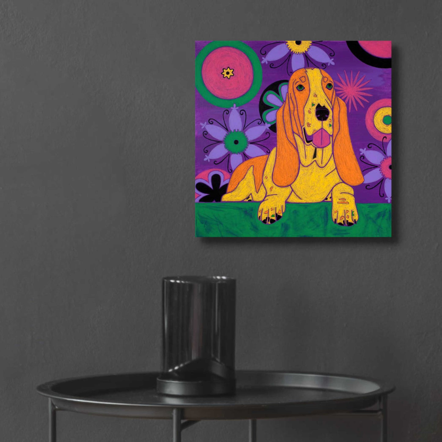 Epic Art 'Hush Puppeh' by Angela Bond Acrylic Glass Wall Art,12x12