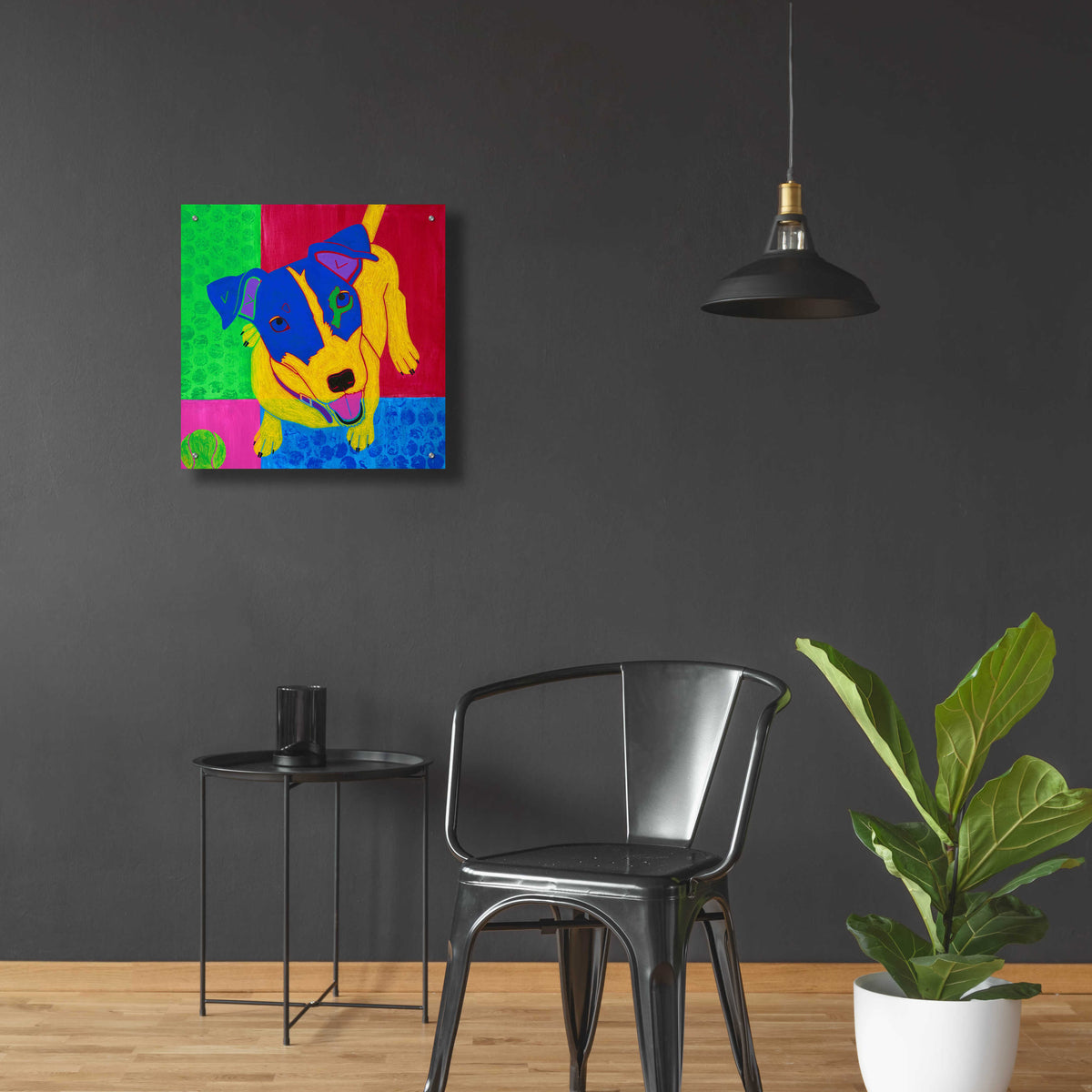 Epic Art 'Just Jack' by Angela Bond Acrylic Glass Wall Art,24x24