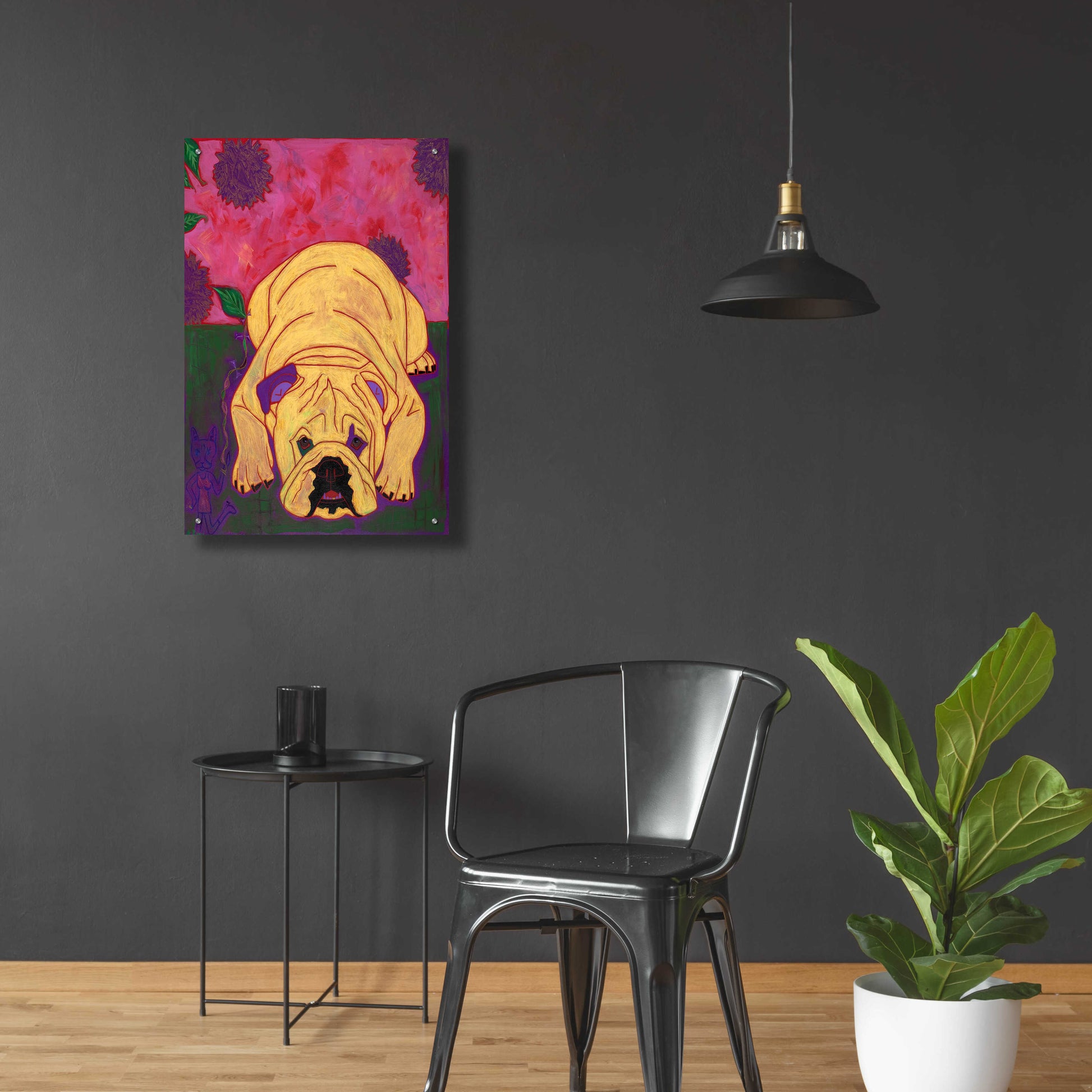 Epic Art 'Lounge Lizard' by Angela Bond Acrylic Glass Wall Art,24x36