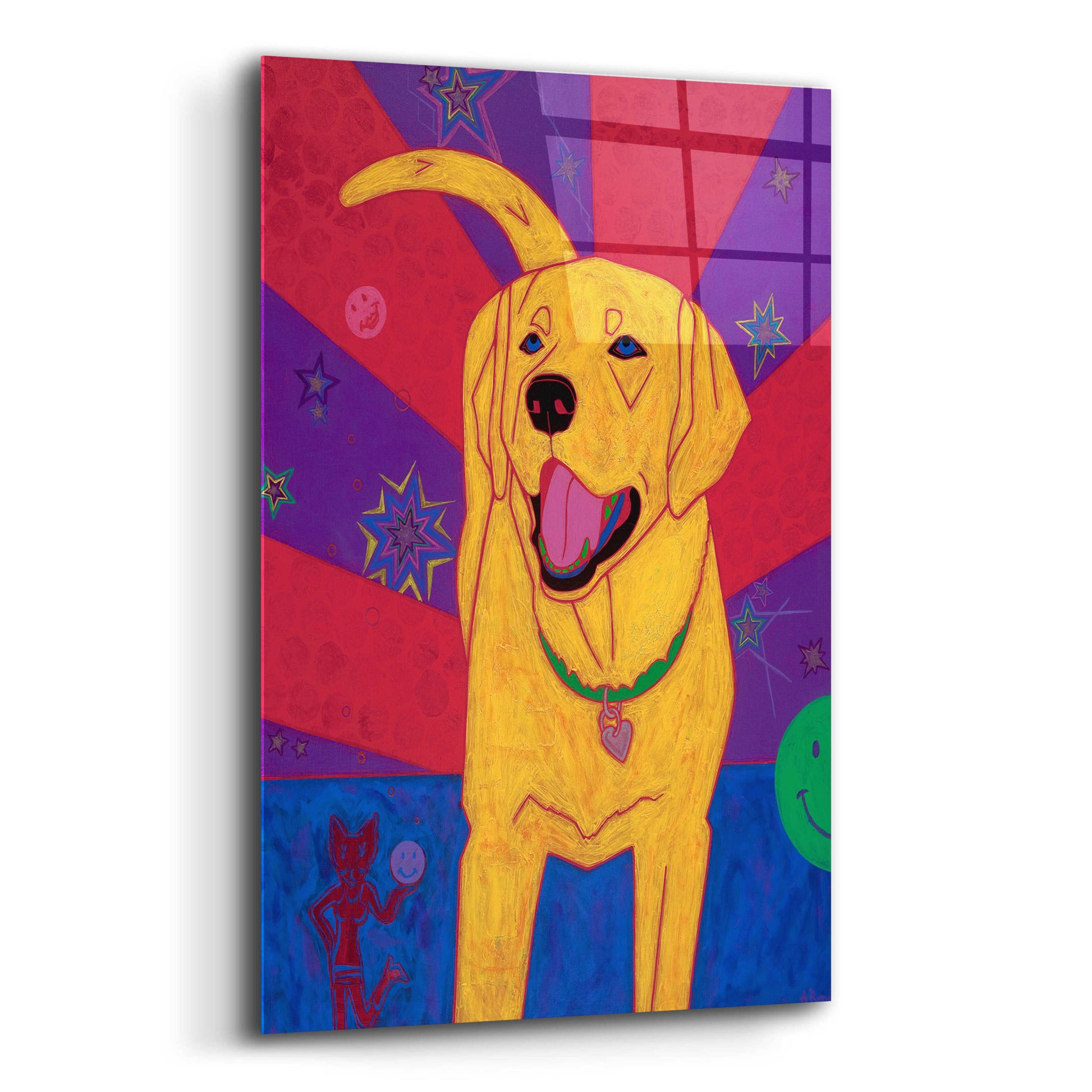 Epic Art 'Yellow Happiness' by Angela Bond Acrylic Glass Wall Art,12x16