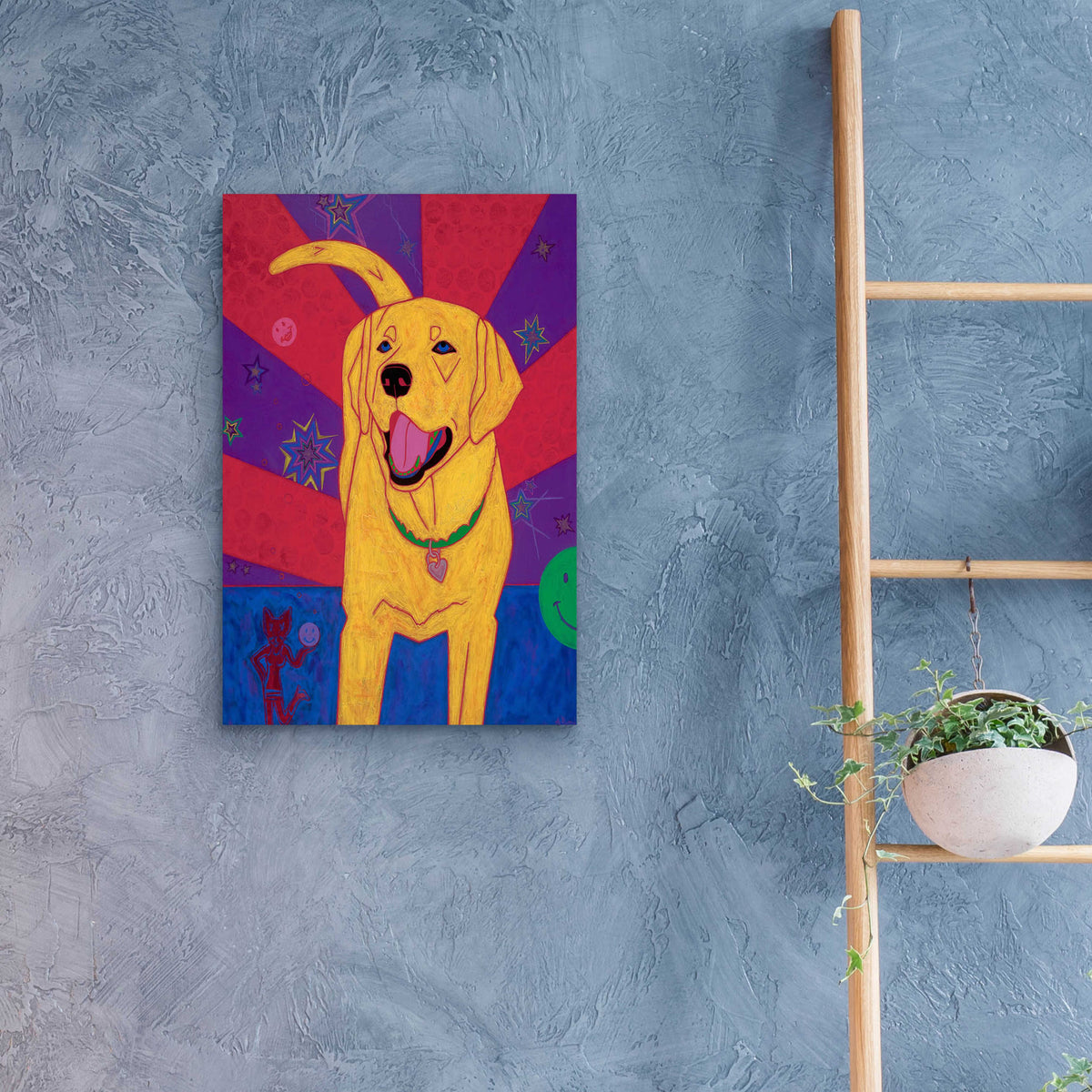 Epic Art 'Yellow Happiness' by Angela Bond Acrylic Glass Wall Art,16x24