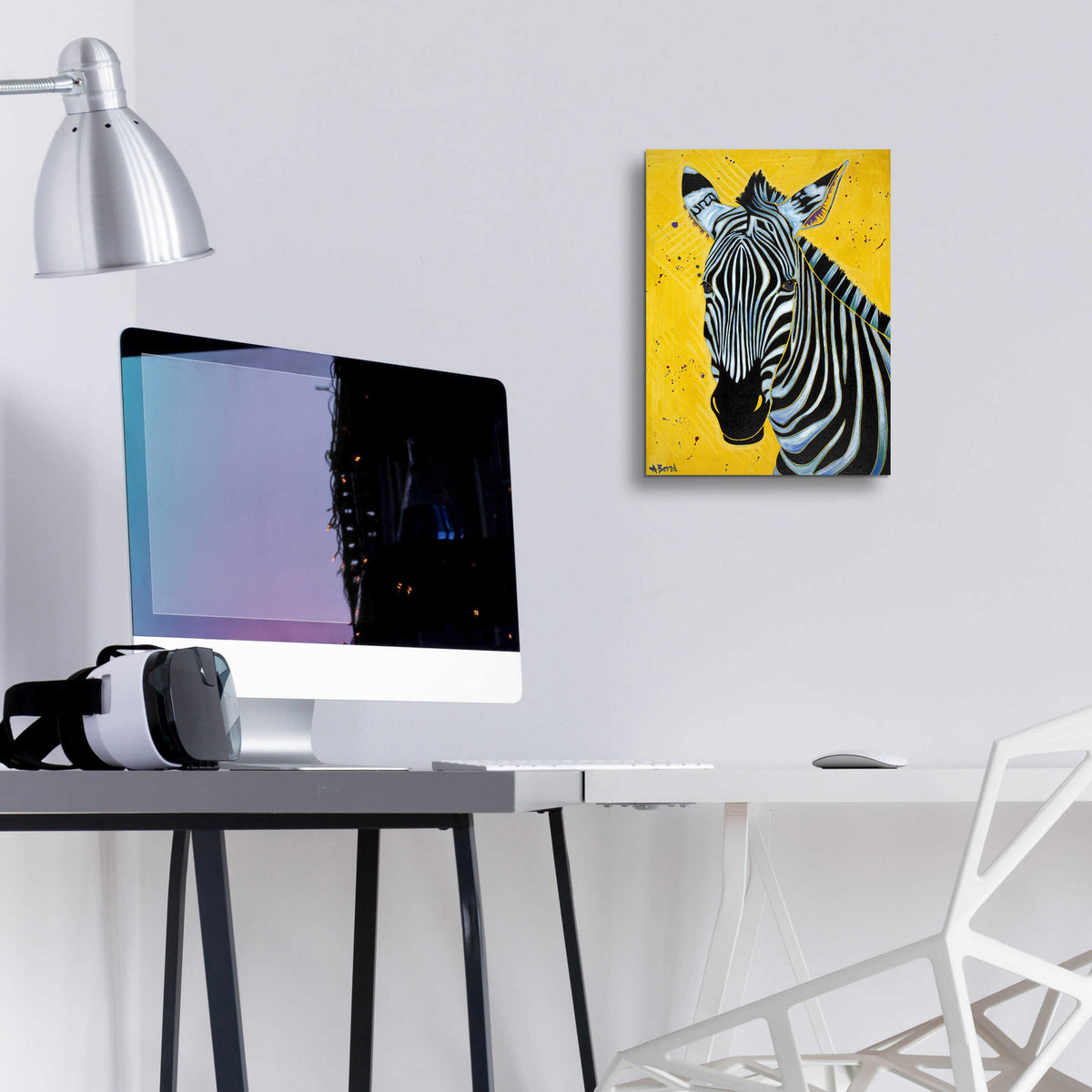 Epic Art 'Zebra' by Angela Bond Acrylic Glass Wall Art,12x16
