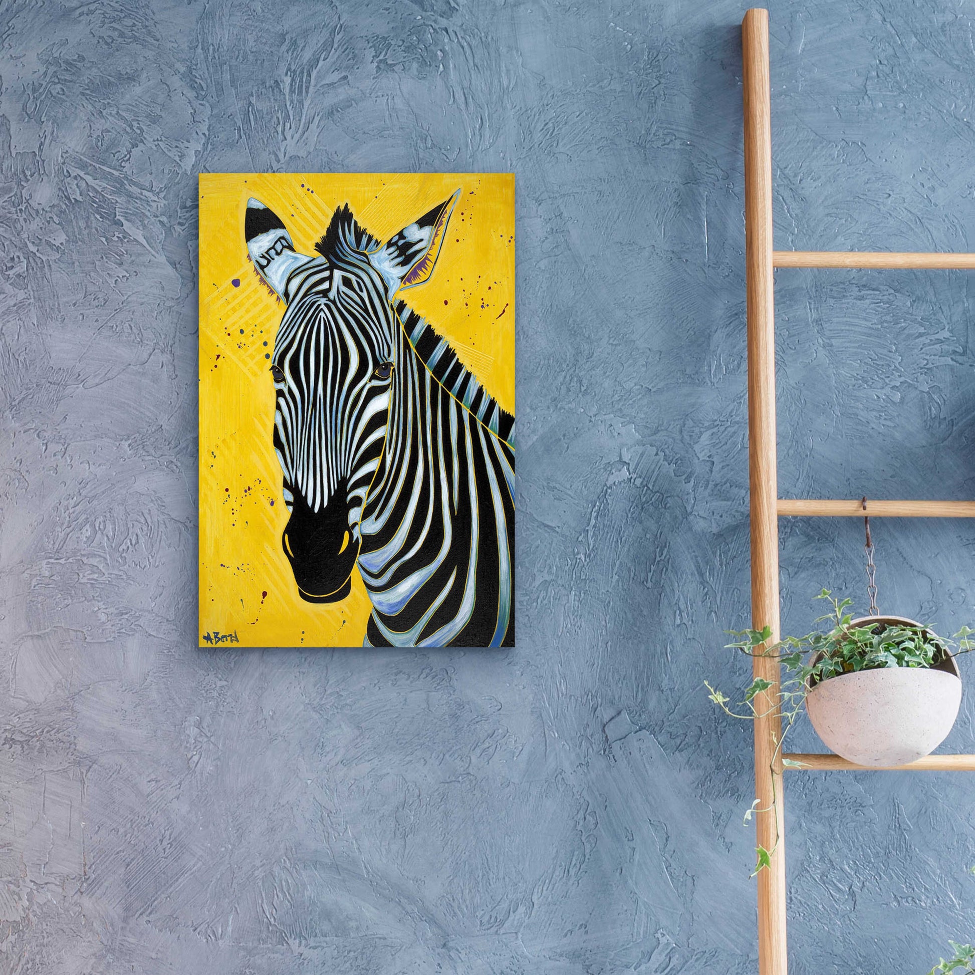 Epic Art 'Zebra' by Angela Bond Acrylic Glass Wall Art,16x24