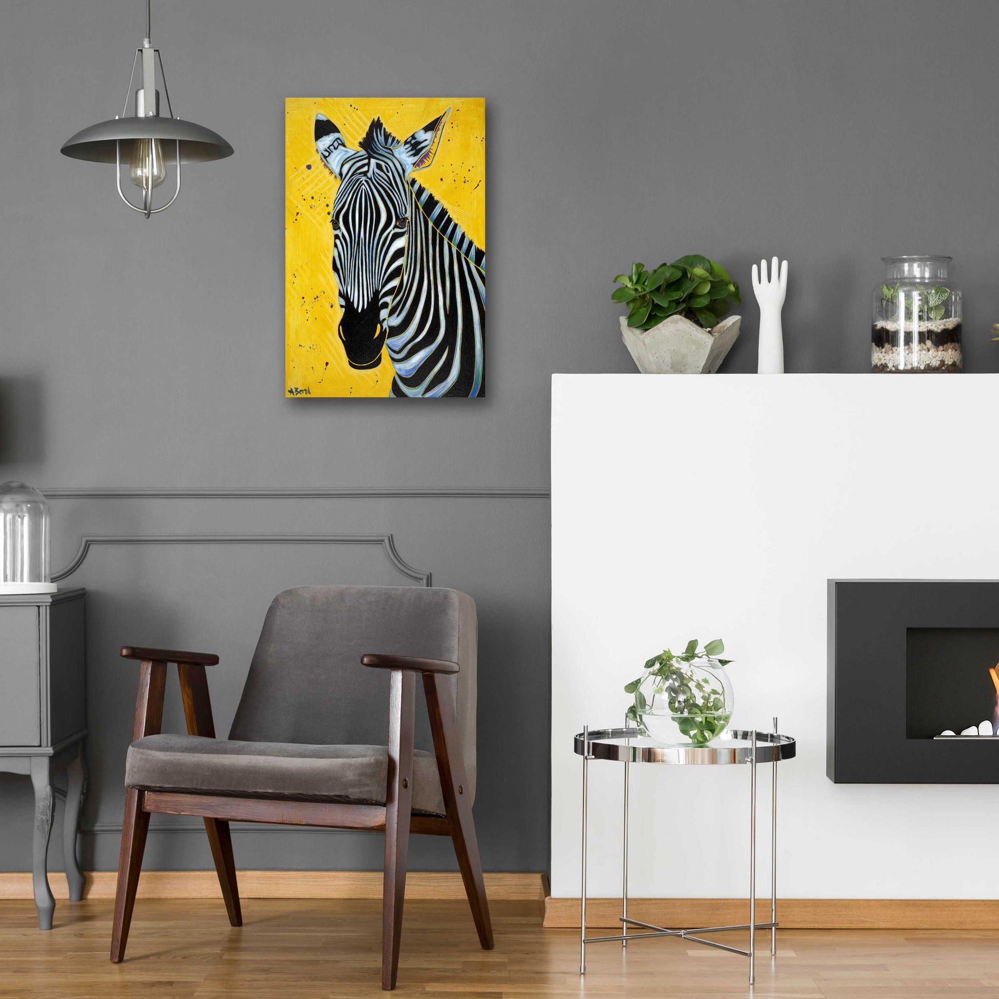 Epic Art 'Zebra' by Angela Bond Acrylic Glass Wall Art,16x24