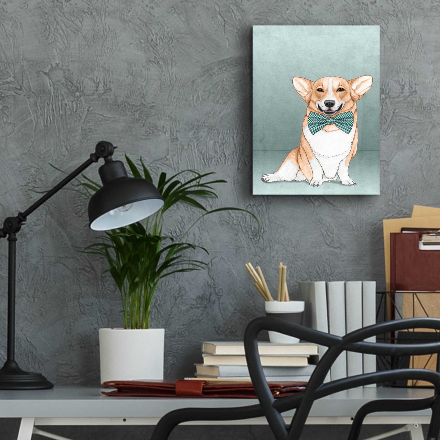 Epic Art 'Corgi Dog' by Barruf Acrylic Glass Wall Art,12x16