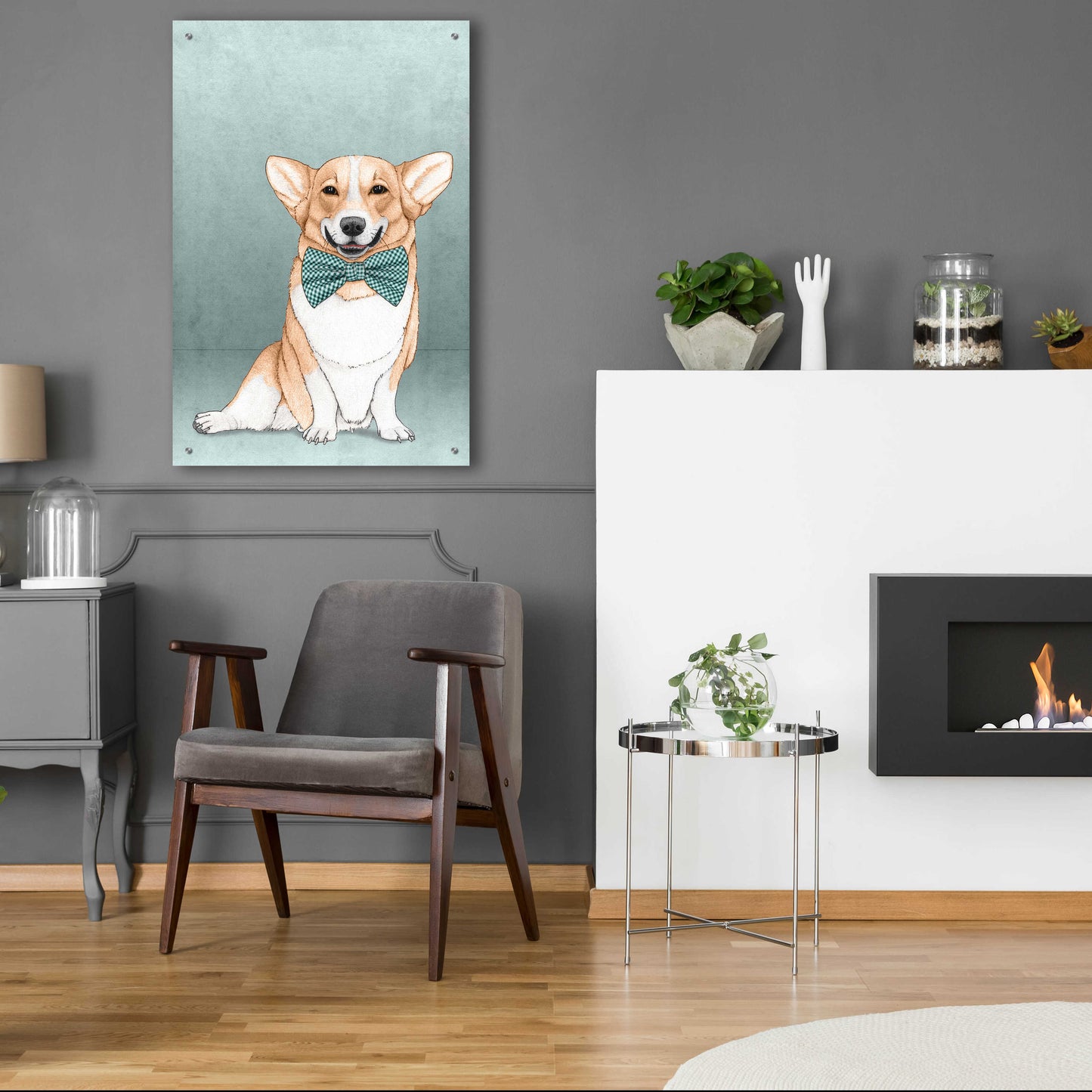 Epic Art 'Corgi Dog' by Barruf Acrylic Glass Wall Art,24x36