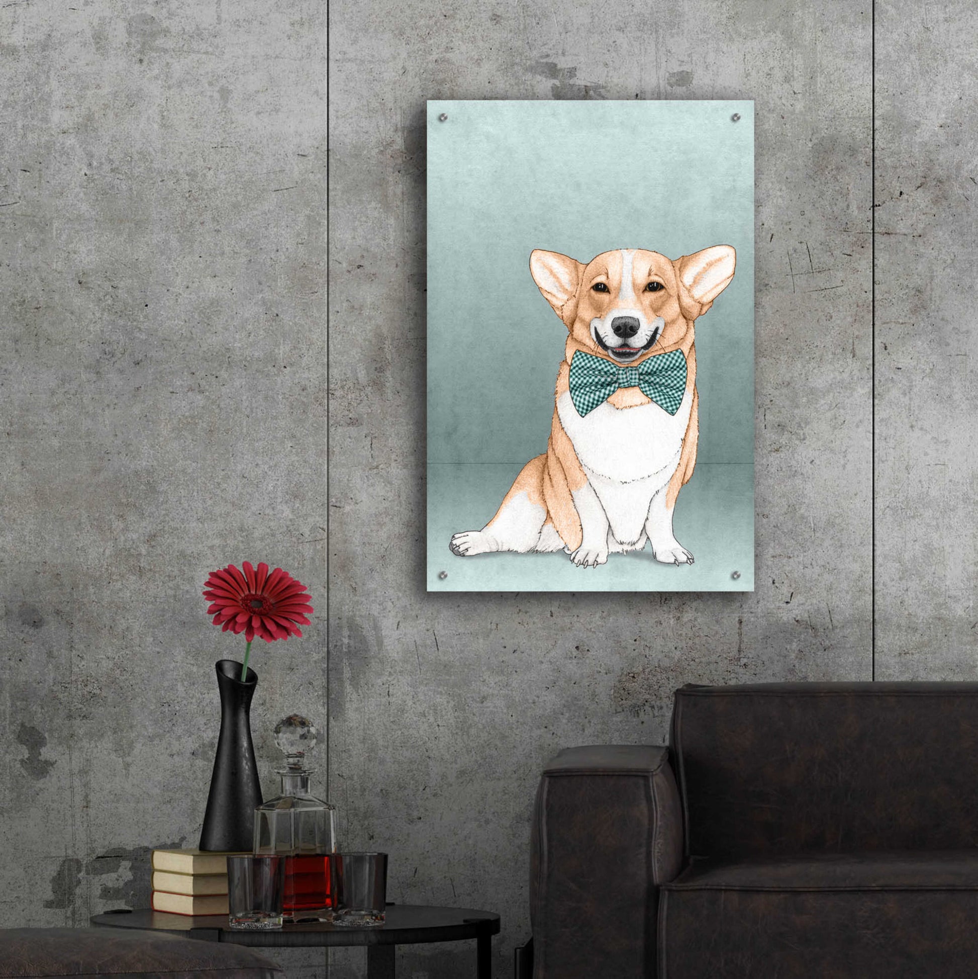 Epic Art 'Corgi Dog' by Barruf Acrylic Glass Wall Art,24x36