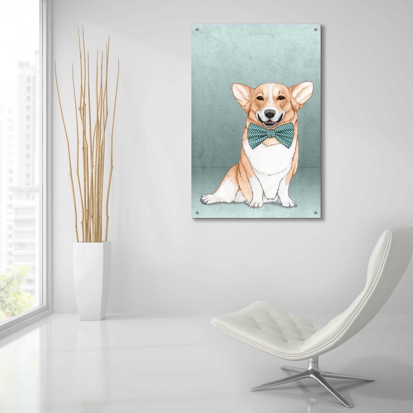 Epic Art 'Corgi Dog' by Barruf Acrylic Glass Wall Art,24x36