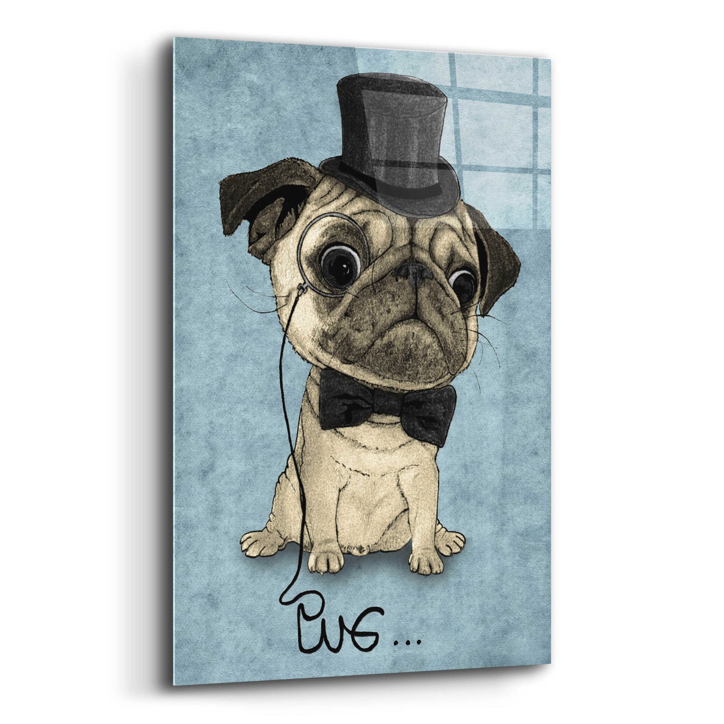 Epic Art 'Gentle Pug' by Barruf Acrylic Glass Wall Art,12x16