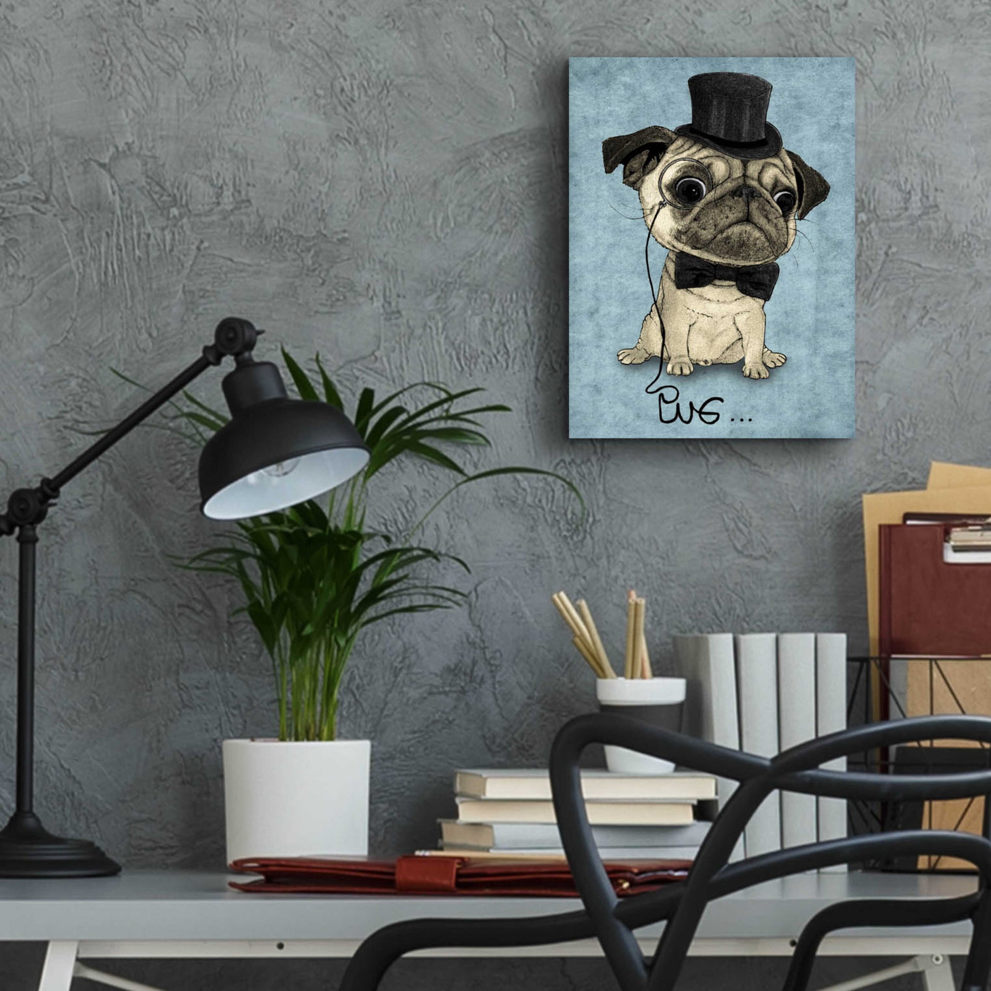 Epic Art 'Gentle Pug' by Barruf Acrylic Glass Wall Art,12x16