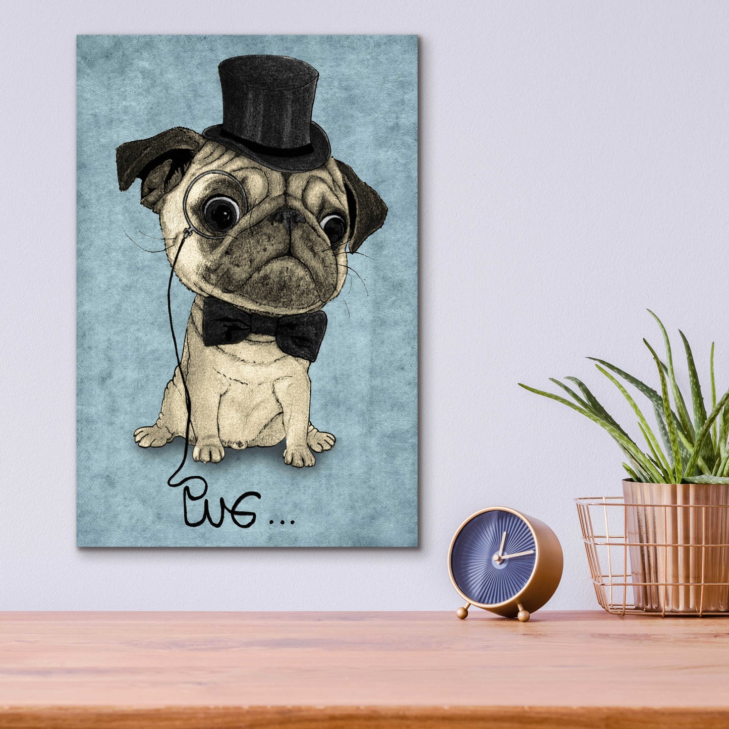 Epic Art 'Gentle Pug' by Barruf Acrylic Glass Wall Art,12x16